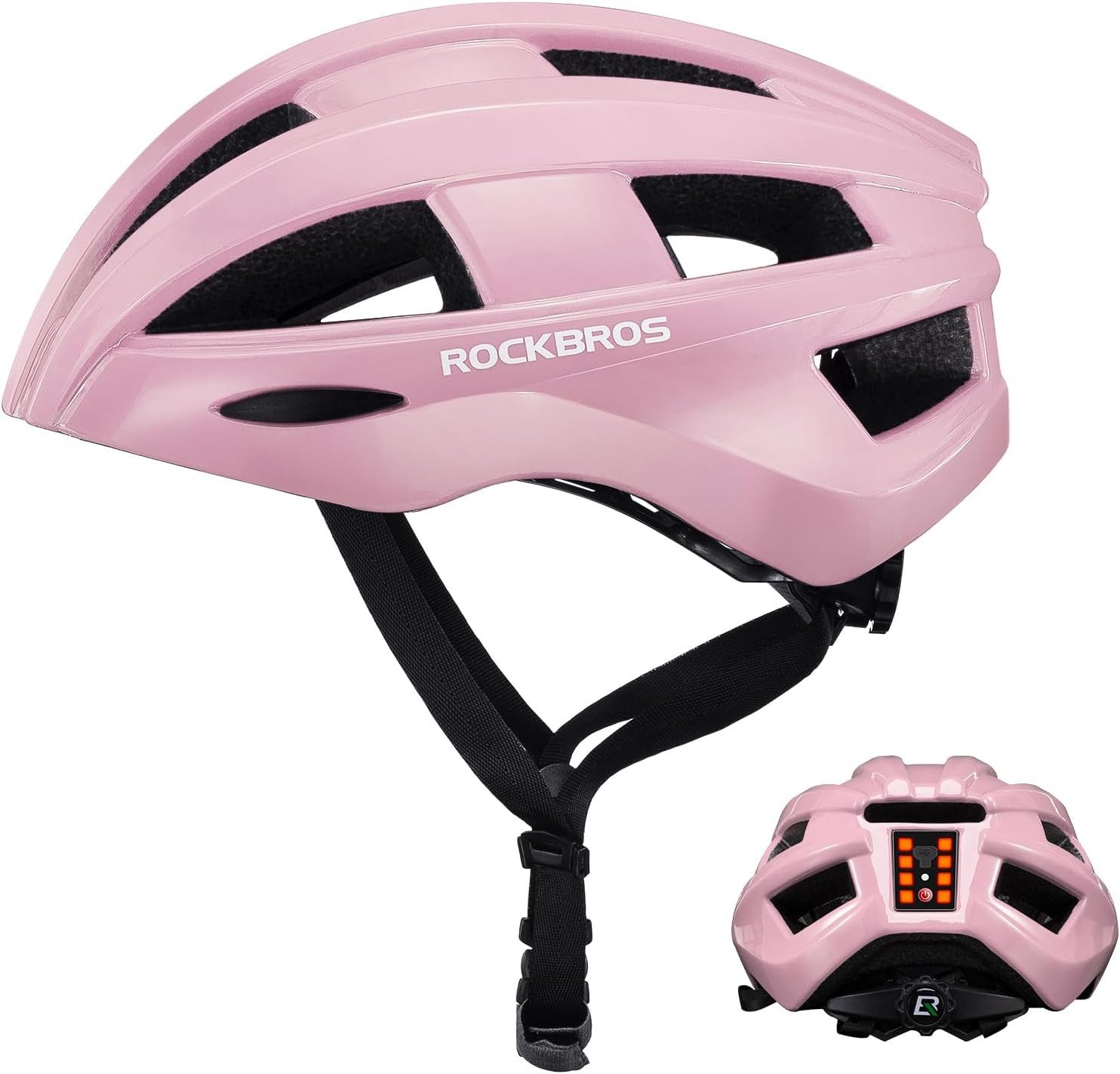 ROCKBROS Fahrradhelm Aufladbarer Fahrradhelm mit Heckleuchte