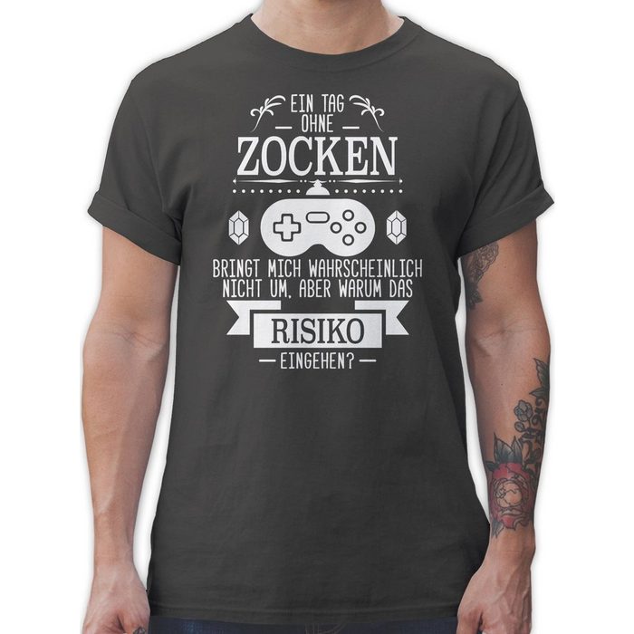 Shirtracer T-Shirt Ein Tag ohne Zocken - Nerd Geschenke - Herren Premium T-Shirt t shirt gamer - gaming tshirt - ein tag ohne zocken