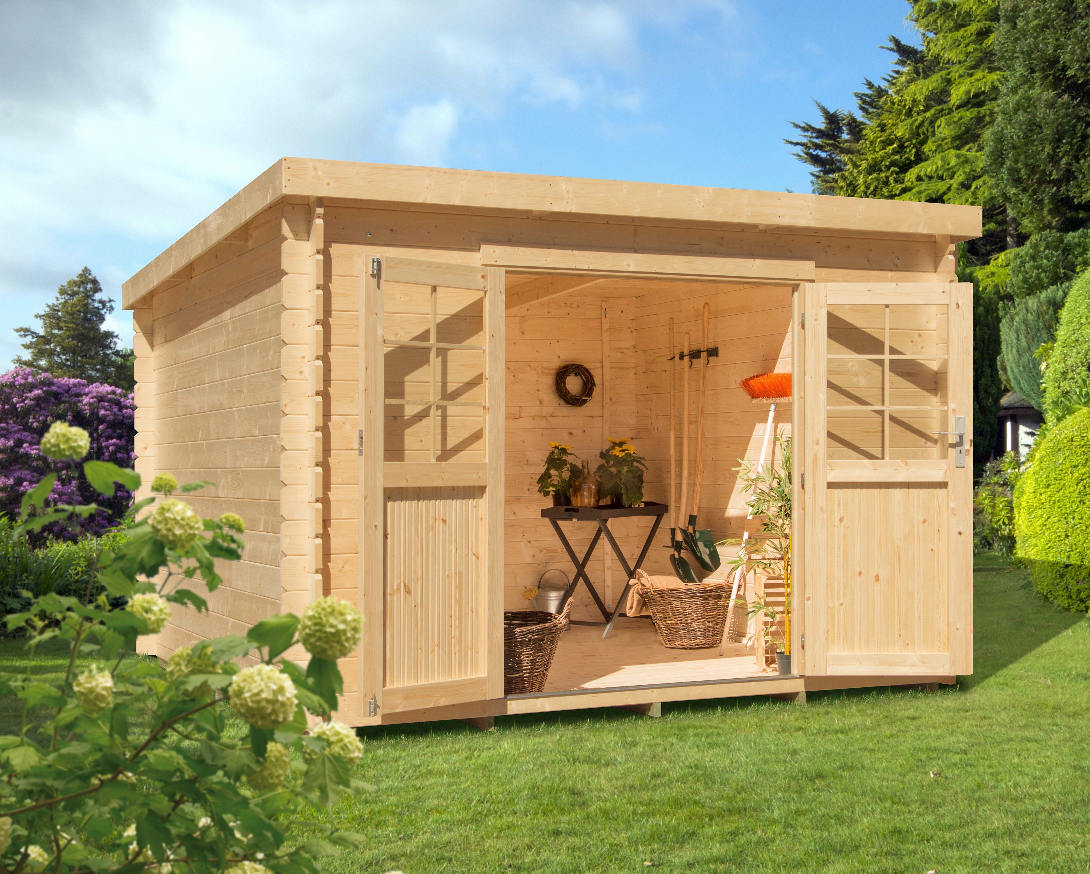 Kiehn Holz Gartenhaus Lv 477 Bxt 240x210 Cm Inkl Aufbau Und