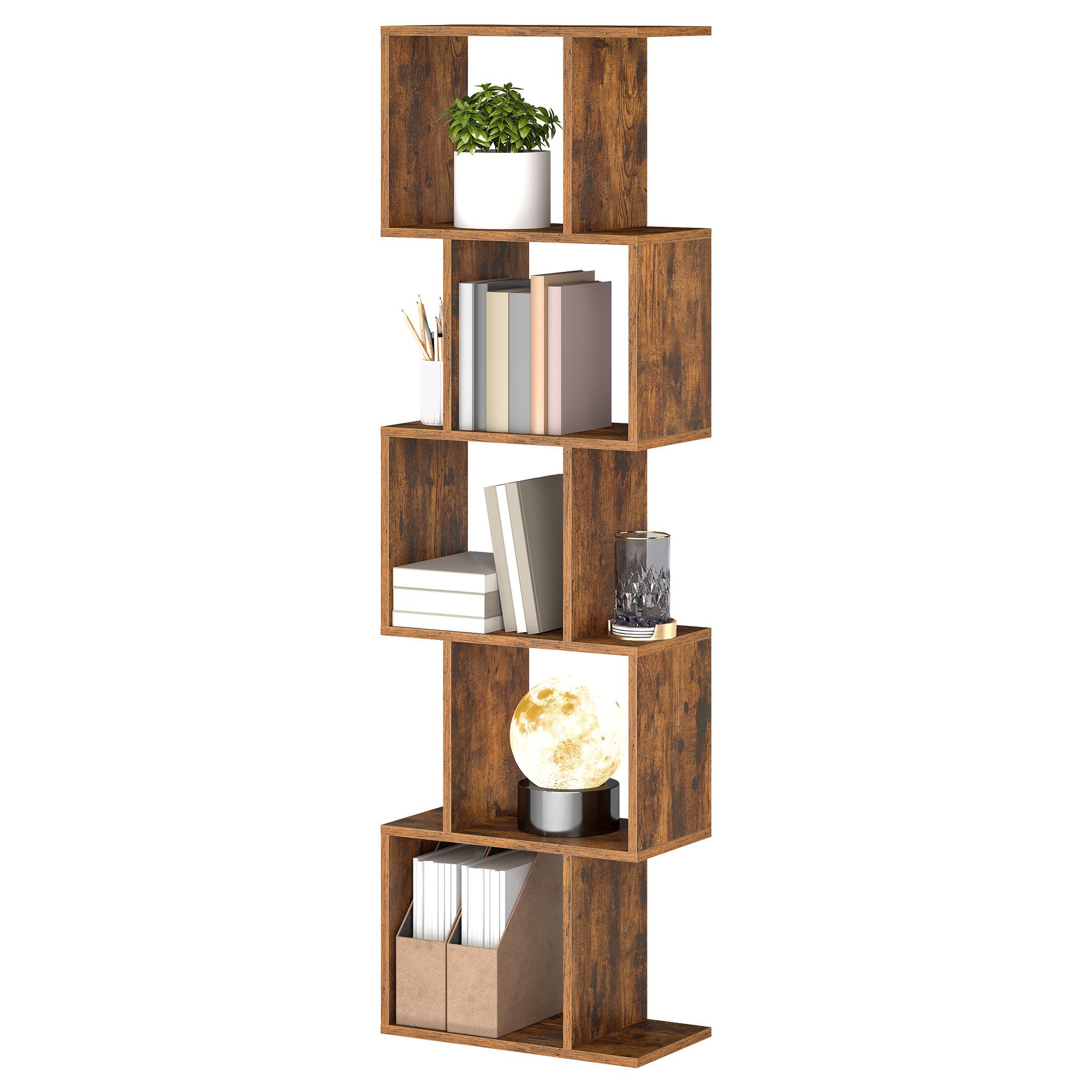 VASAGLE Bücherregal, 6 stöckiges Bücherregal, 24 x 40 x 191 cm, Standregal, günstig online kaufen