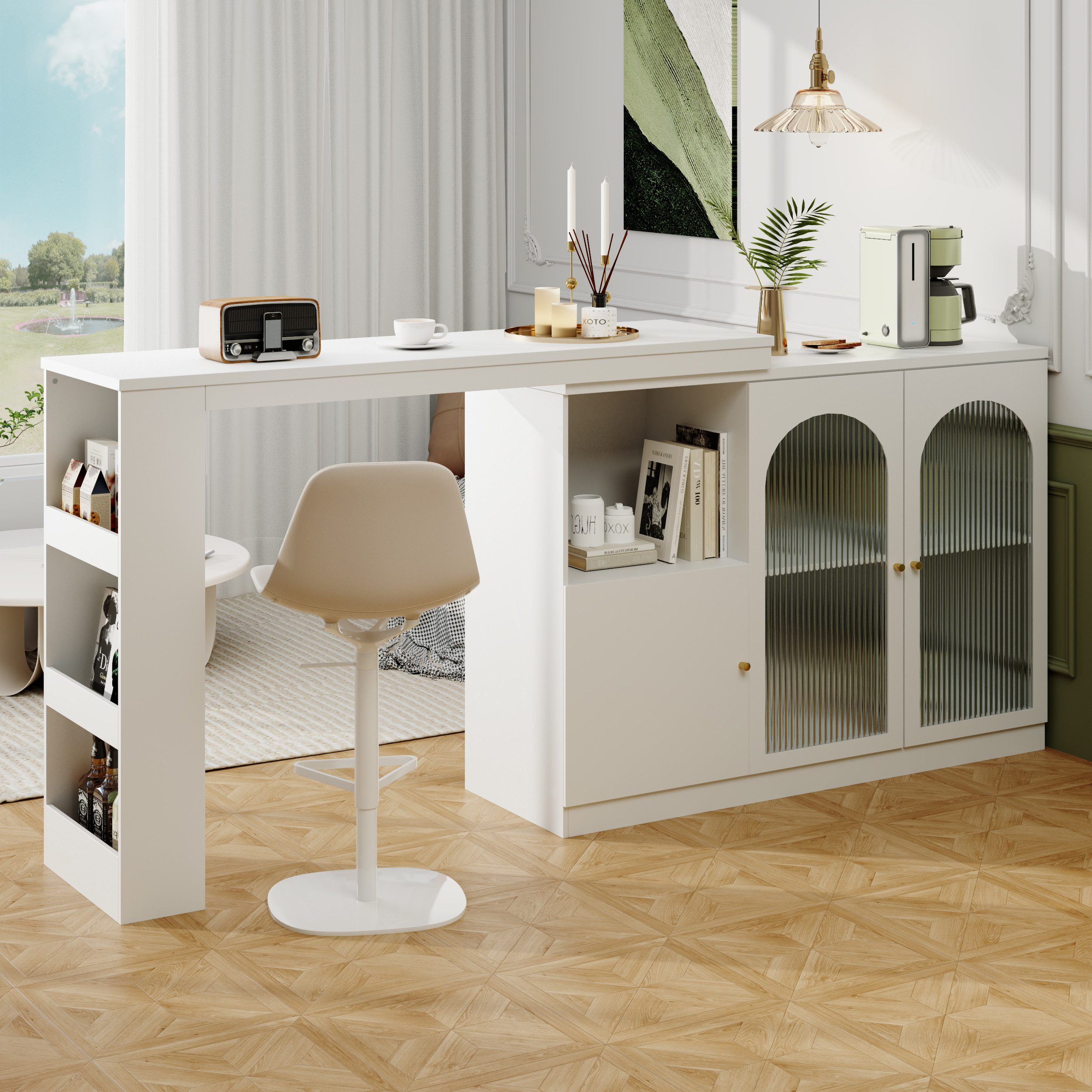 OKWISH Bartisch 360° drehbare Essbar (rotierender günstig online kaufen
