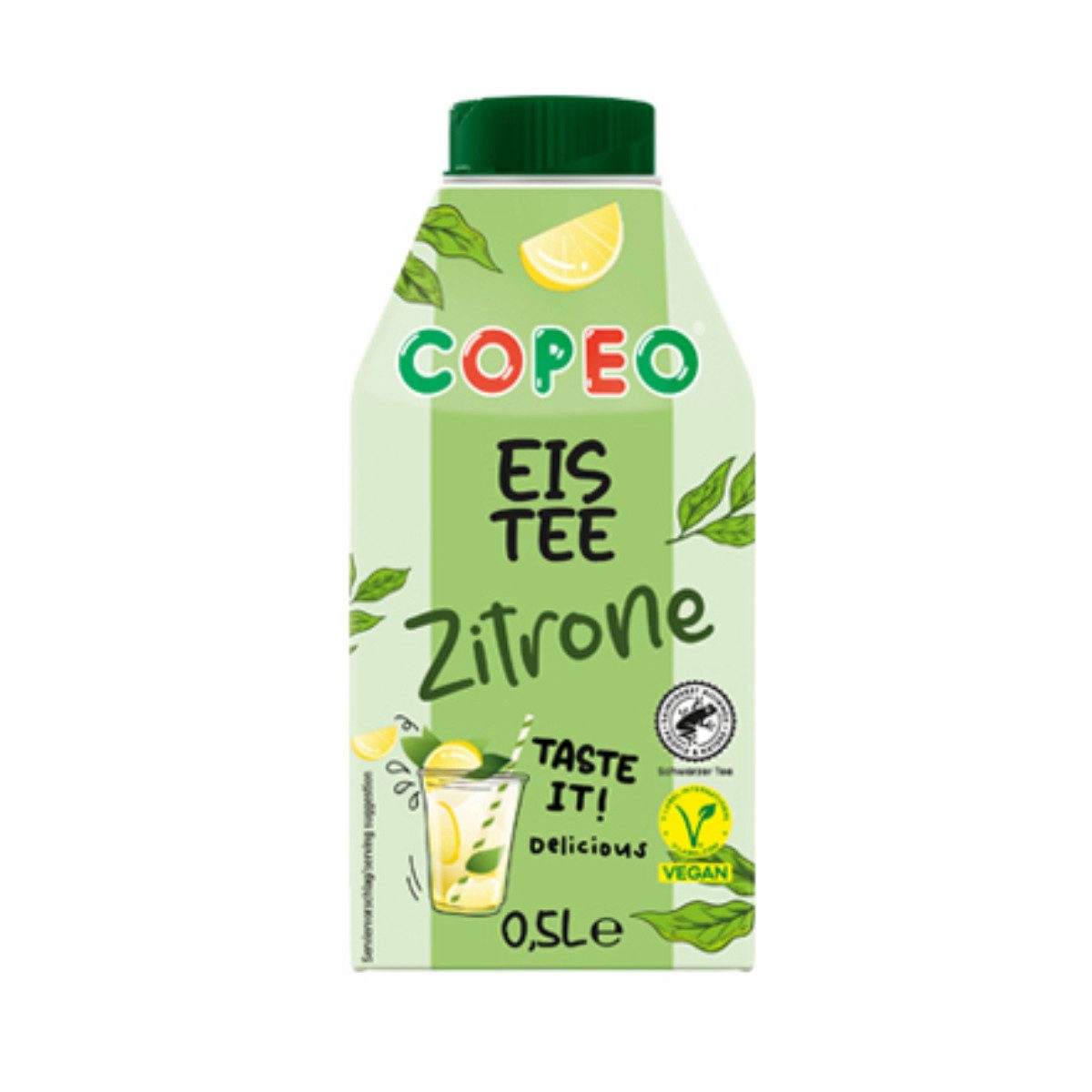 Copeo Tee, COPEO Eistee Zitrone koffeinhaltiges Teegetränk in Vegan 500ml