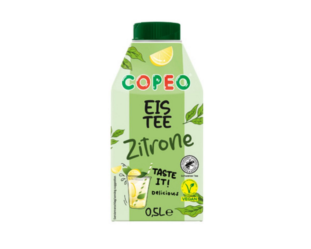 Copeo Tee, COPEO Eistee Zitrone koffeinhaltiges Teegetränk in Vegan 500ml