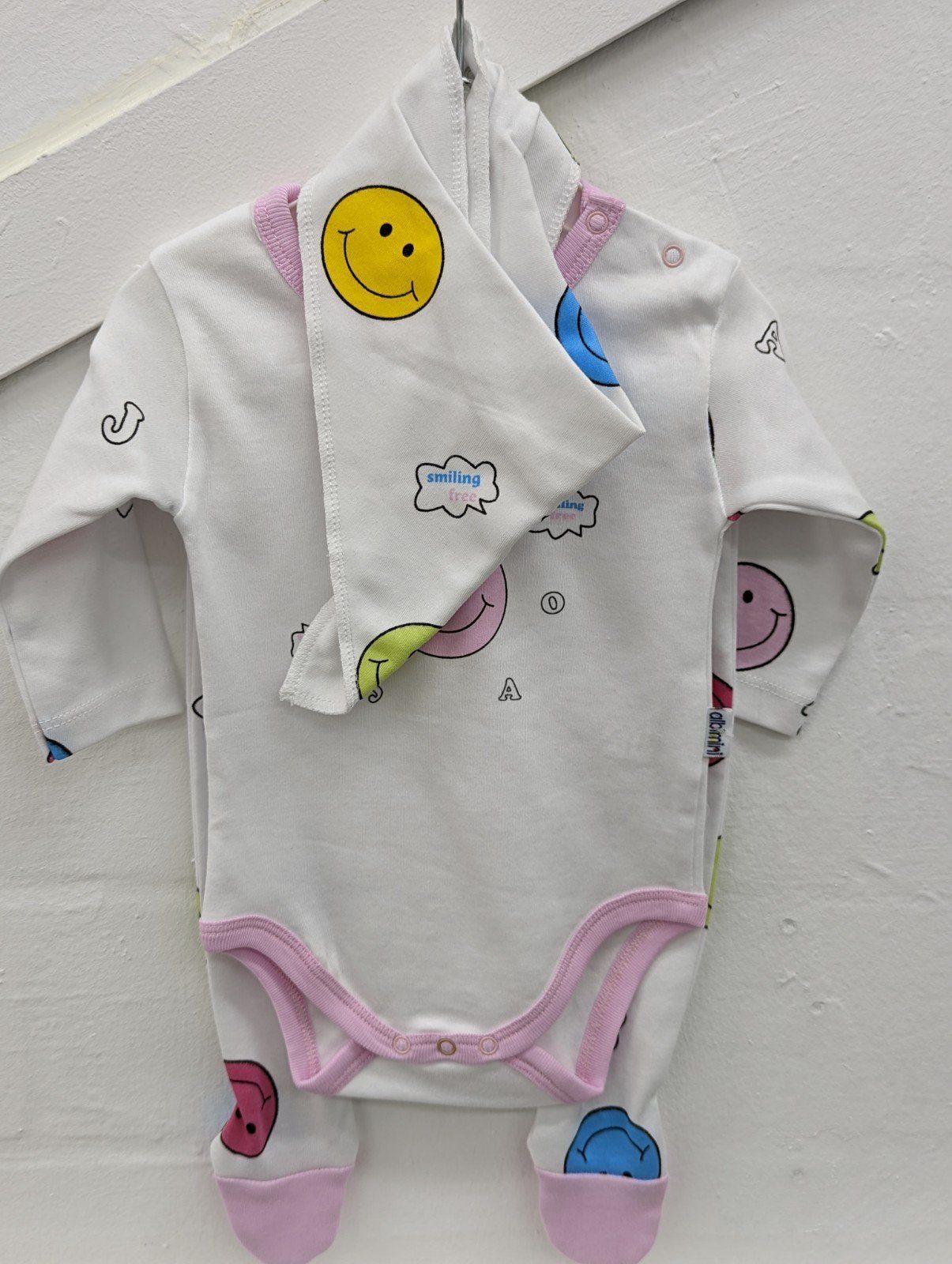 Baby 3-teilig Anzug Pink Hose-Body/Overall-Tuch albimini Kinderanzug