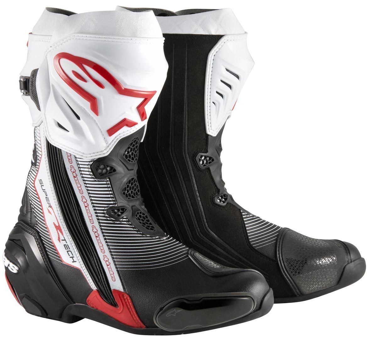 Supertech-R Black/Red/White Alpinestars Motorradstiefel Motorradstiefel