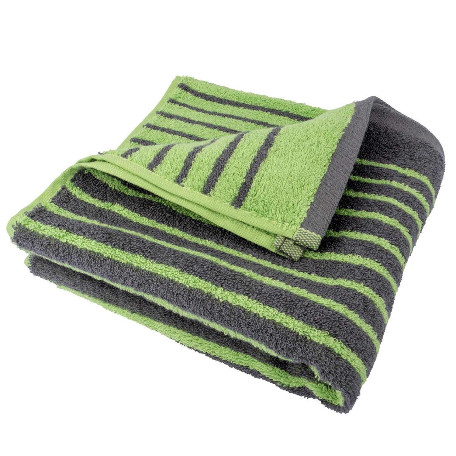 Baumwolle, Stripes, 100% Duschtuch grün hautsympathisch Frottier Traumschloss absolut (1-St),