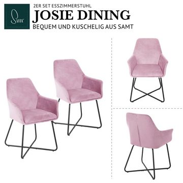 SVITA Esszimmersessel JOSIE DINING (Set, 2-St., Sessel), breite Sitzfläche, gemütlich, dicke Polsterung, pflegeleicht