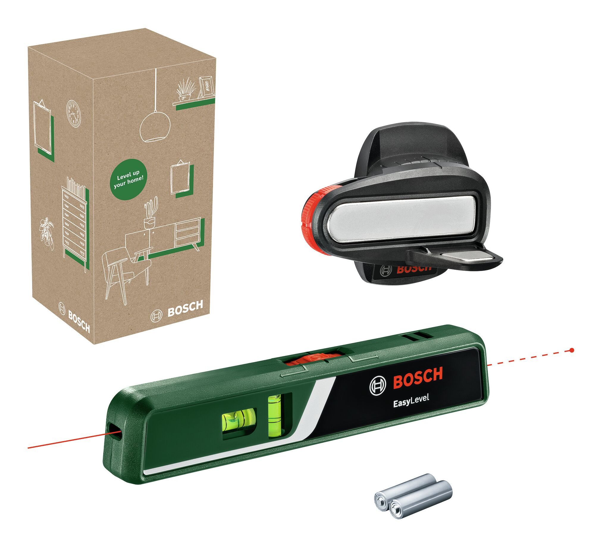 BOSCH Nivelliergerät EasyLevel, Laser-Wasserwaage - im eCommerce-Karton