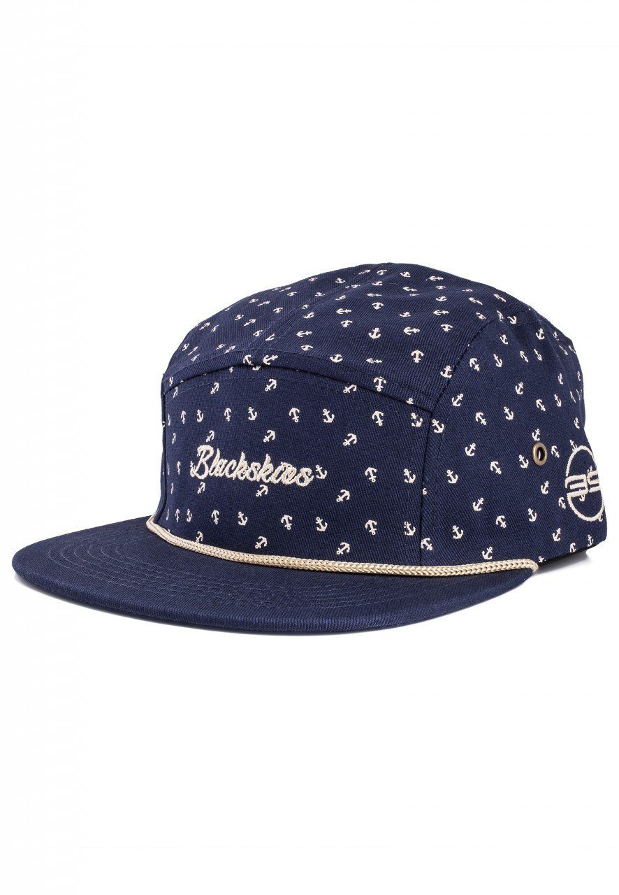 - 5-Panel Harbor Cap Snapback Cap Blackskies Anker