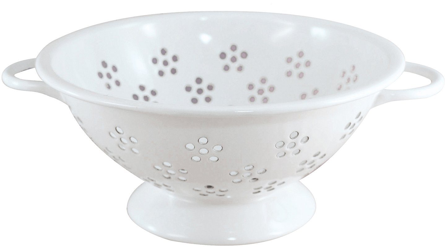 Honeyware Küchensieb Colander, Emaille, (1-St), spülmaschinengeeignet, 22 cm