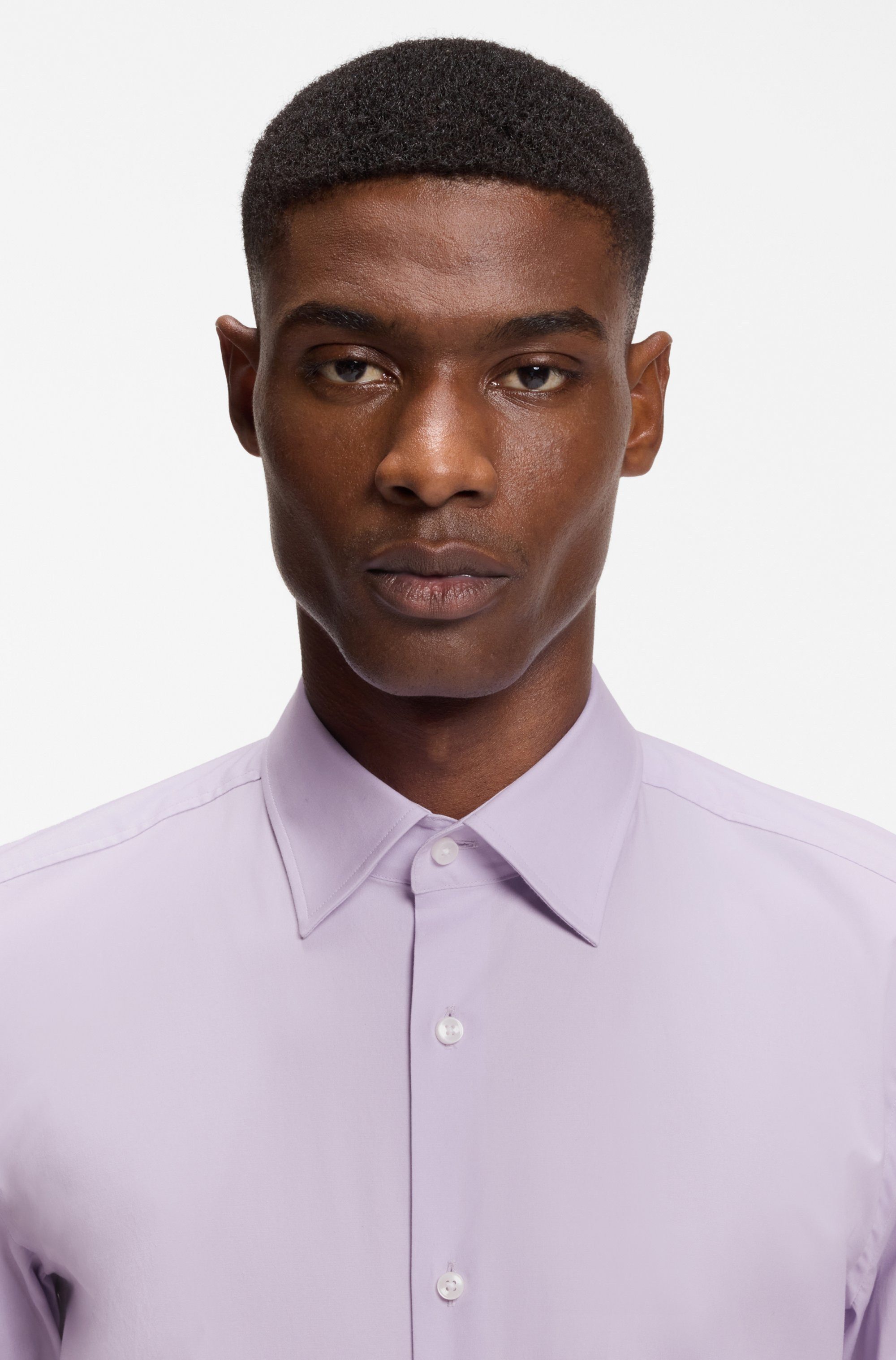 BOSS Businesshemd Hank Kentkragen, Slim-Fit, bügelleichte Qualität