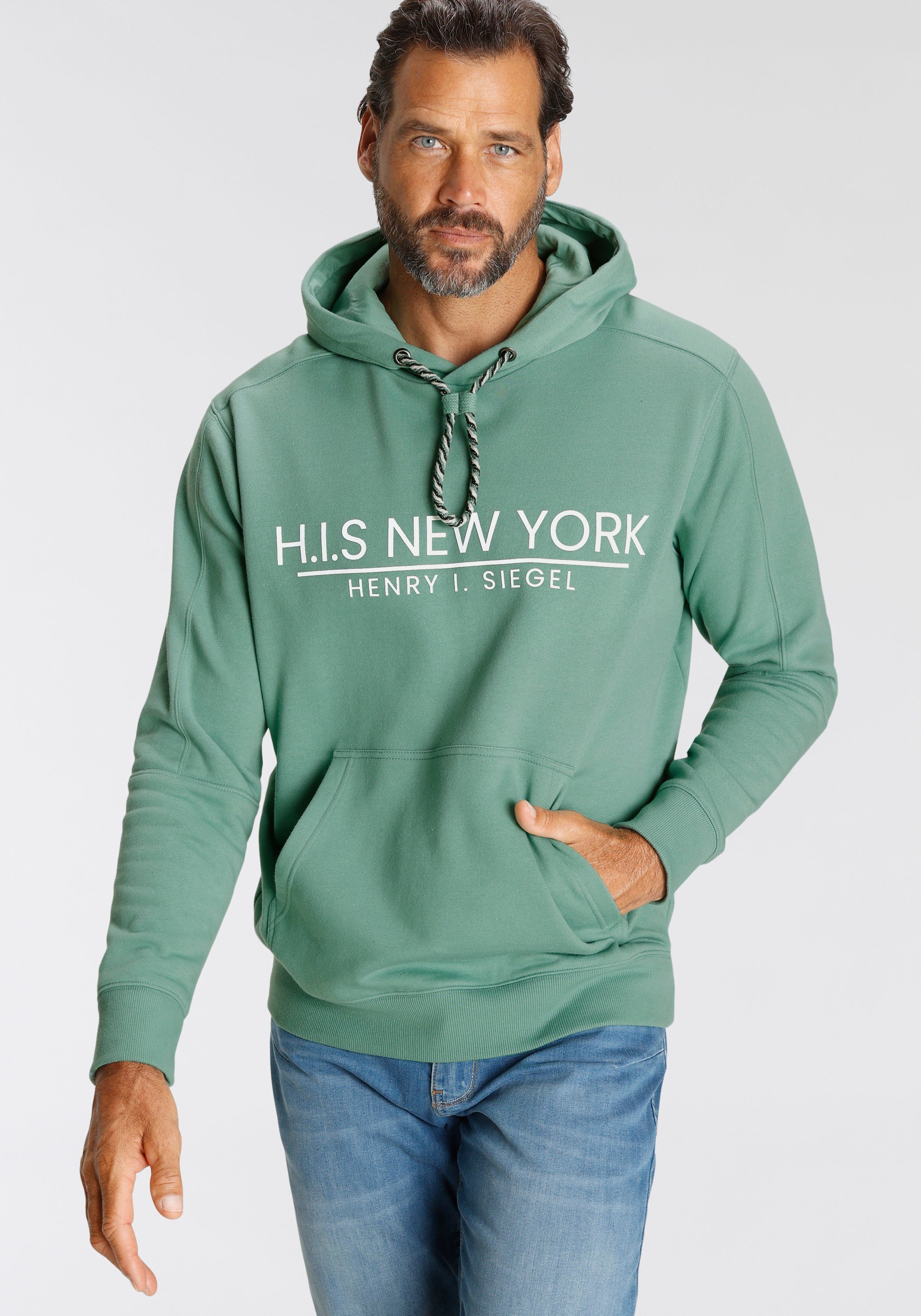 H.I.S Sweatshirt mit mehrfarbiger Kordel grün