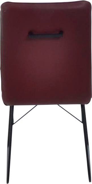 K+W Komfort & Wohnen Kufenstuhl (1 St), Drahtgestell in Metall schwarz, Griff am Rücken, Steppung im Sitz