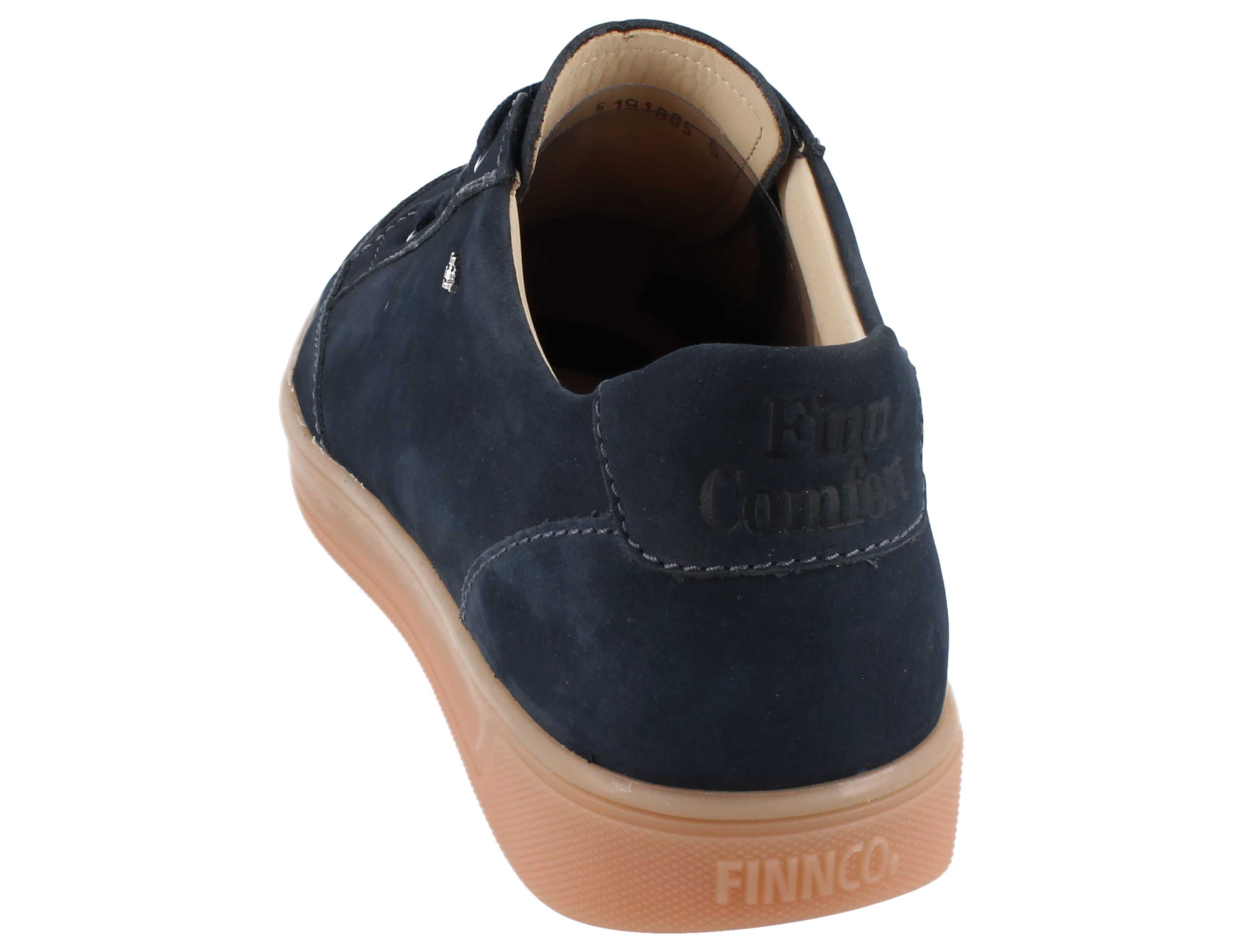 Finn Comfort FINN COMFORT Motril Herren Halbschuhe dunkelblau Nubukleder - Größe: Sandale Wechselfußbett
