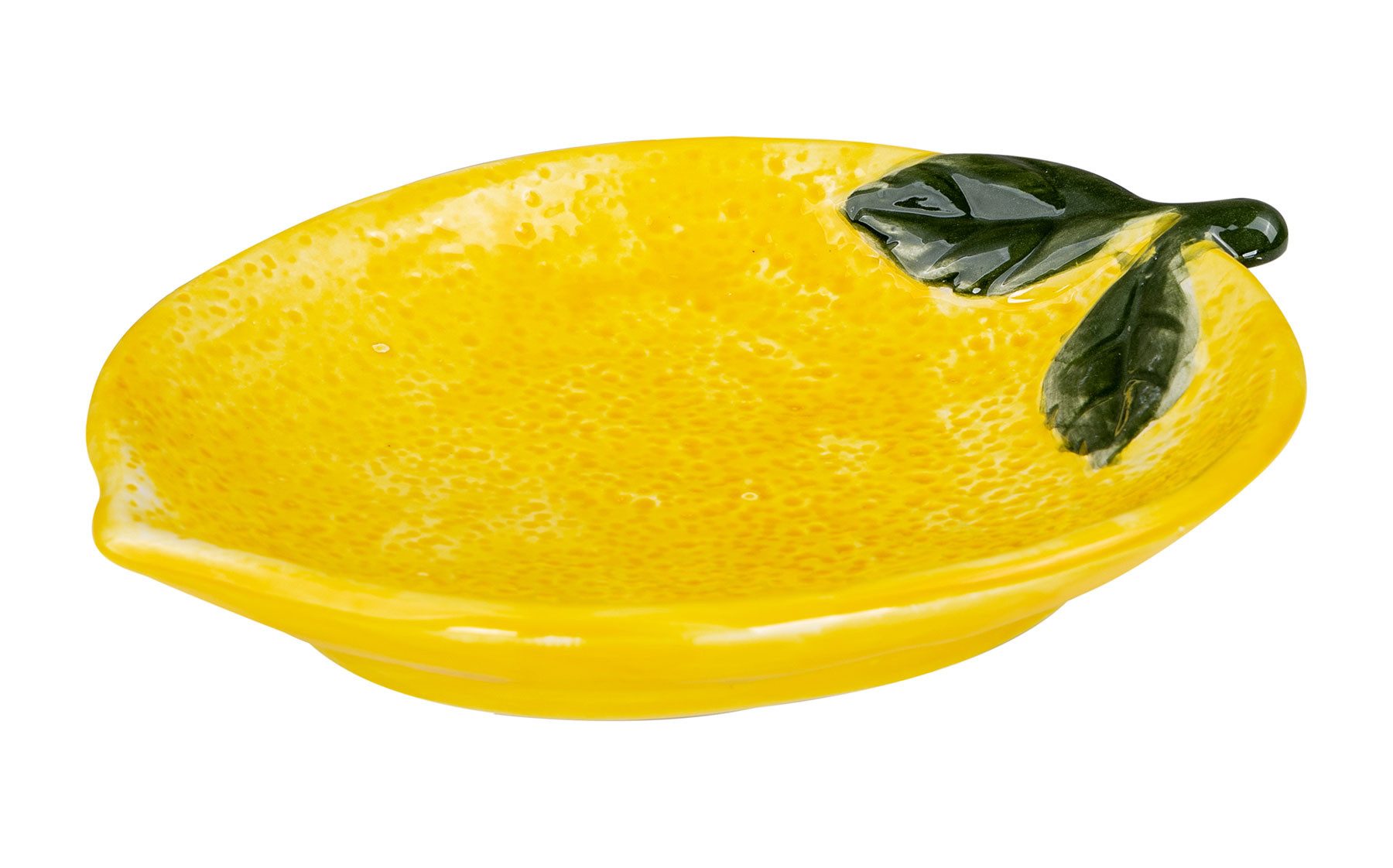 Levandeo® Dekoteller, Teller Zitrone Keramik 21cm ZItronenschale Sommer Obs günstig online kaufen