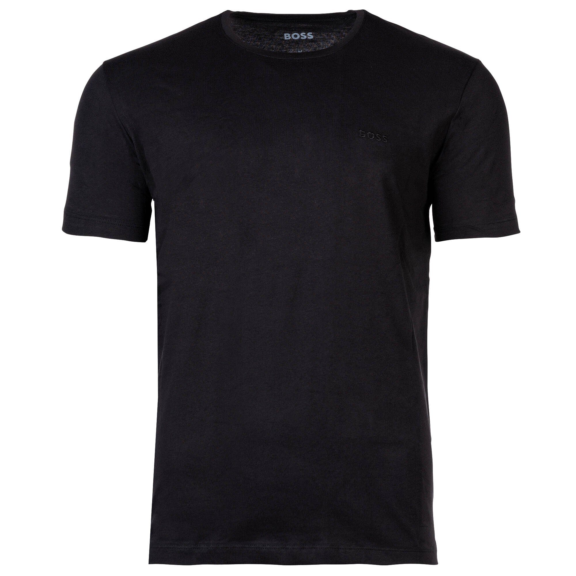 TShirtRN 4er BOSS - T-Shirt Comfort T-Shirt, Herren Pack Schwarz