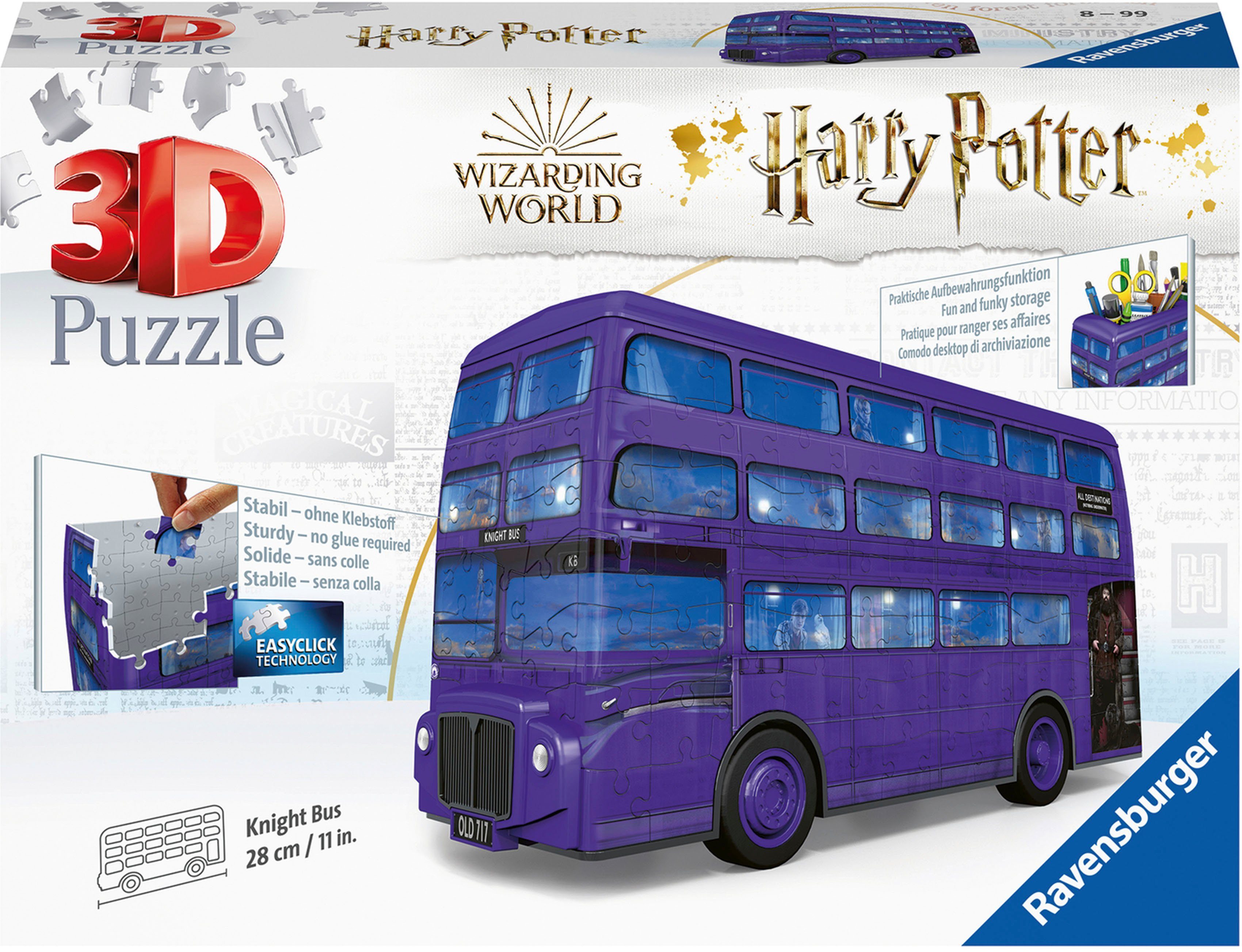Ravensburger 3D-Puzzle Harry Potter- Knight Bus, 216 Puzzleteile, Made in Europe, FSC® - schützt Wald - weltweit