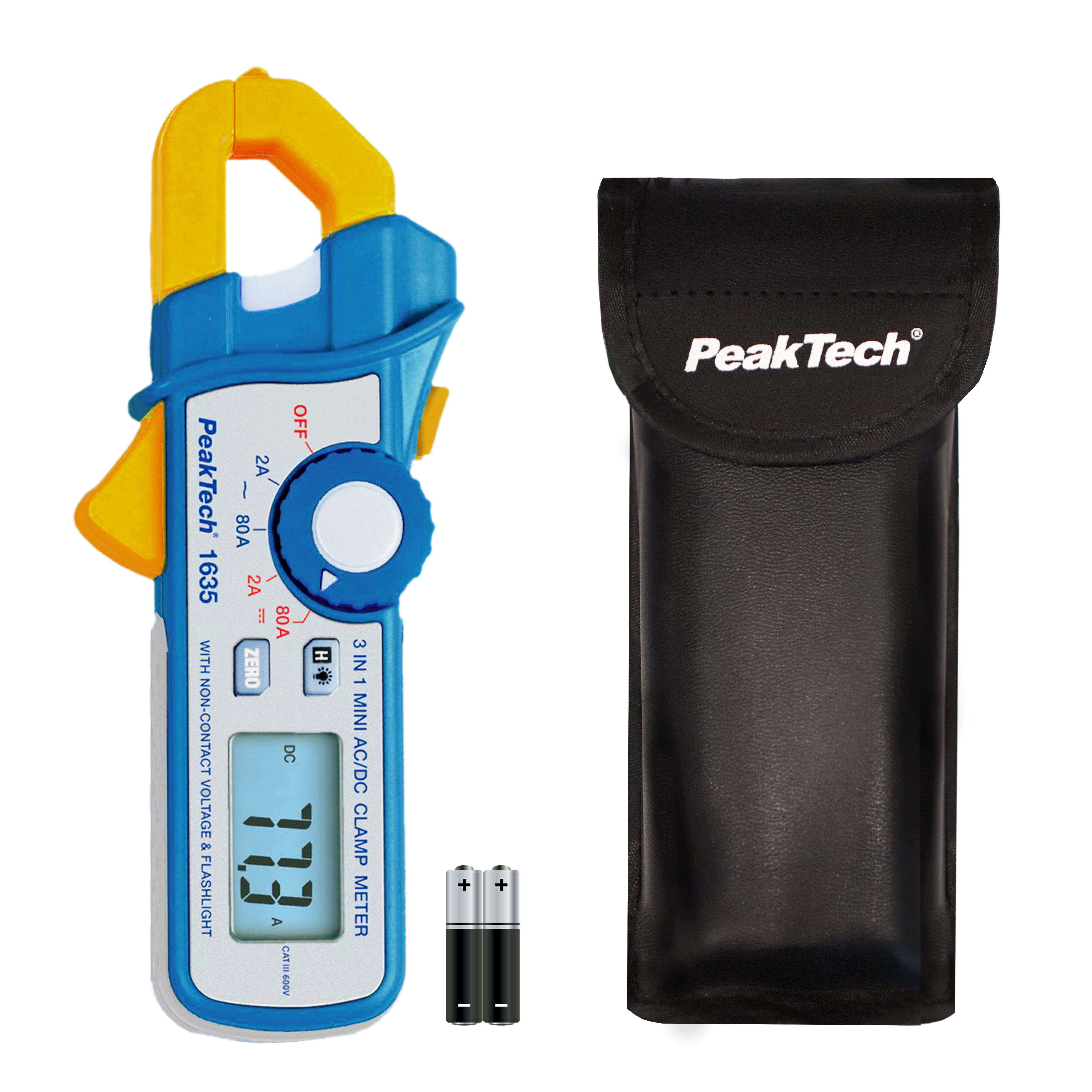 PeakTech Strommessgerät 1 mA AC/DC AC DC Digital Stromzange Leck