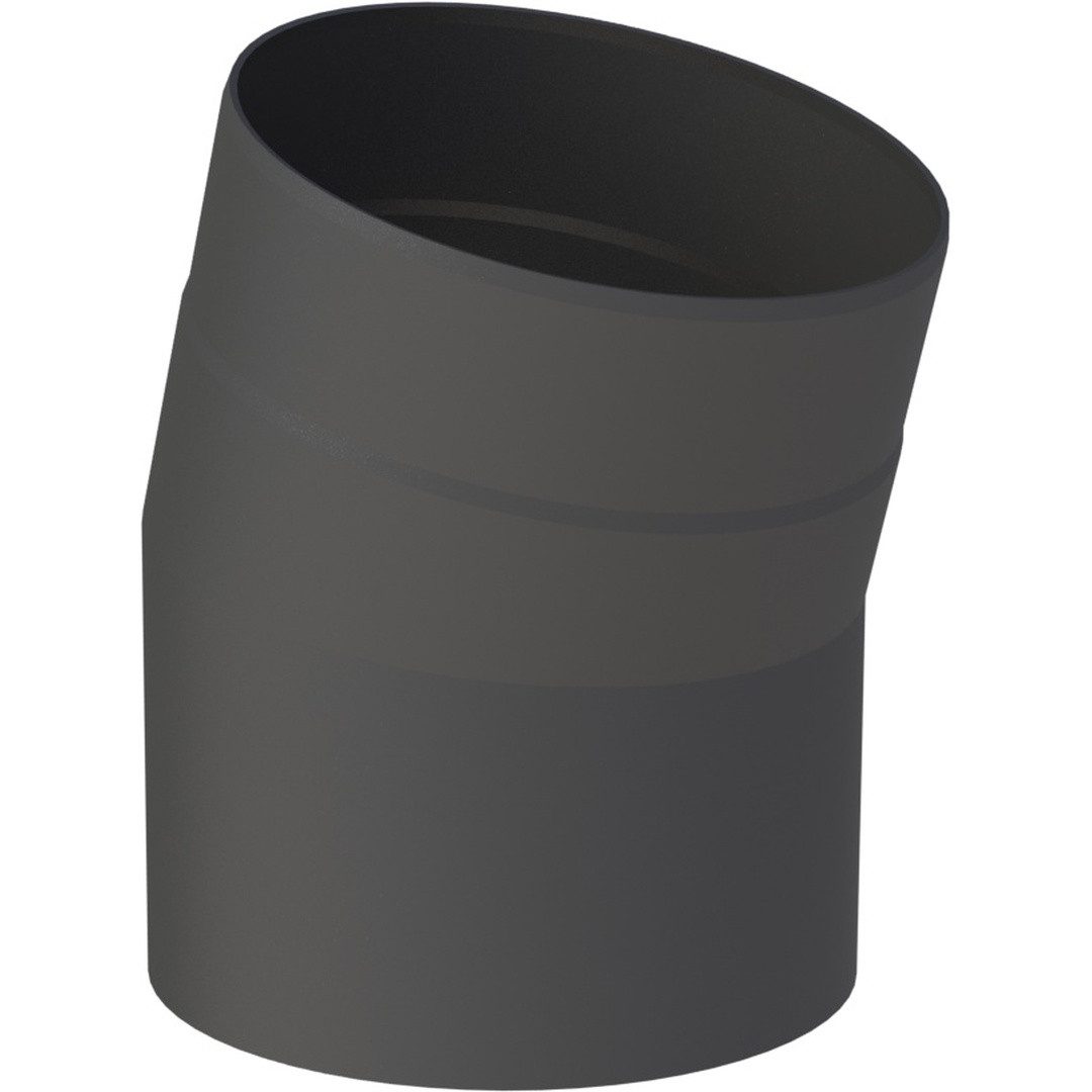 Feuercampus Ofenrohr Ø 200 mm Bogen 15° - schwarz, 200 mm