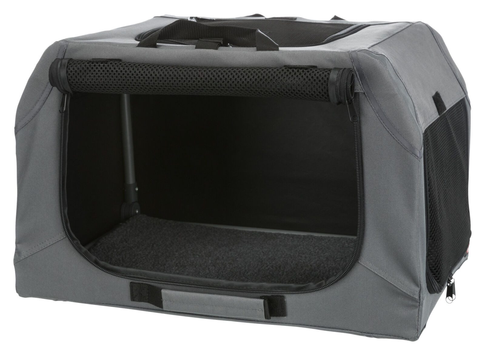TRIXIE Hunde-Transportbox Hundebox Easy - grau - 50 × 33 × 36 cm