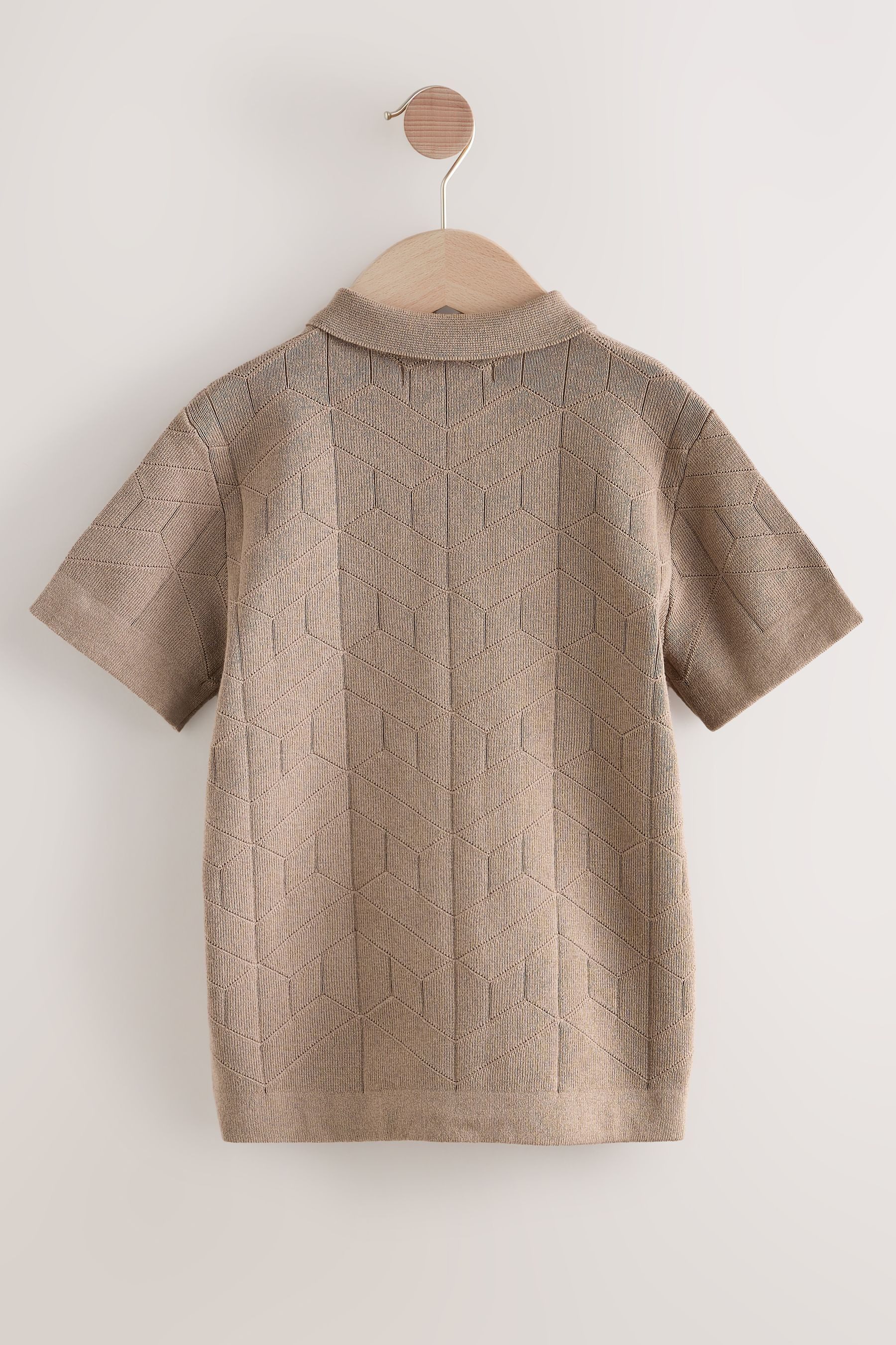 Next Polokragenpullover Strick-Poloshirt mit RV-Kragen (1-tlg)