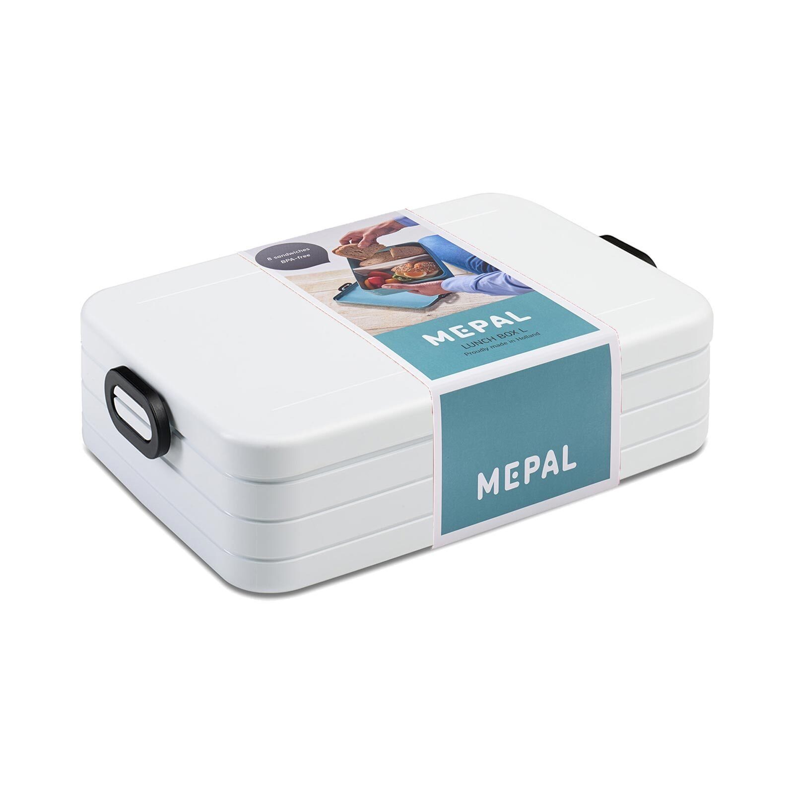 Mepal Lunchbox a weiß Acrylnitril-Butadien-Styrol ml, Spülmaschinengeeignet 1500 Break (1-tlg), Take (ABS), Large Lunchbox