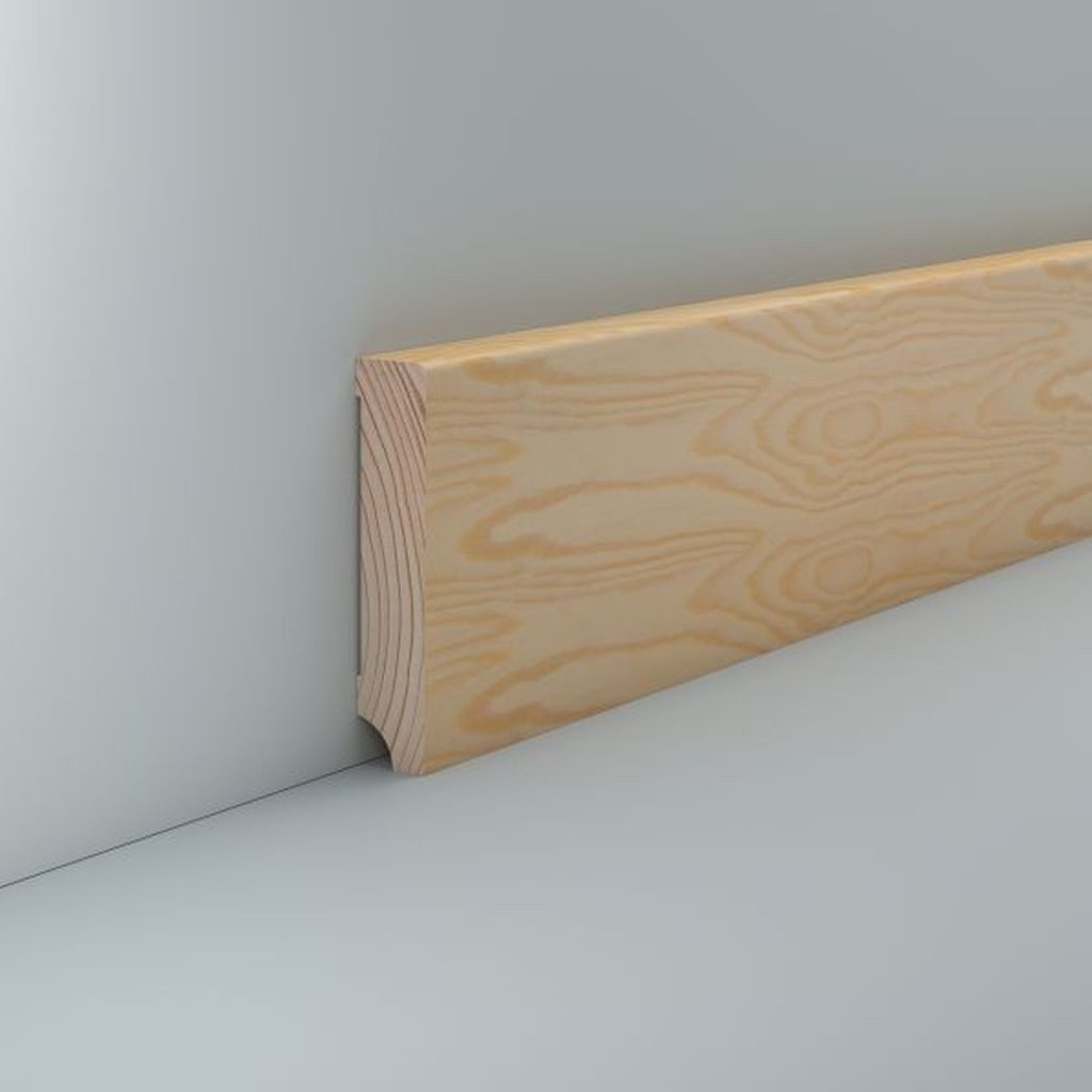 Südbrock Sockelleiste Sockelleiste Kiefer 16 x 80 Fußleiste Massivholz Unbehandelt, L: 240 cm, H: 8 cm, 1-St., Unbehandelt