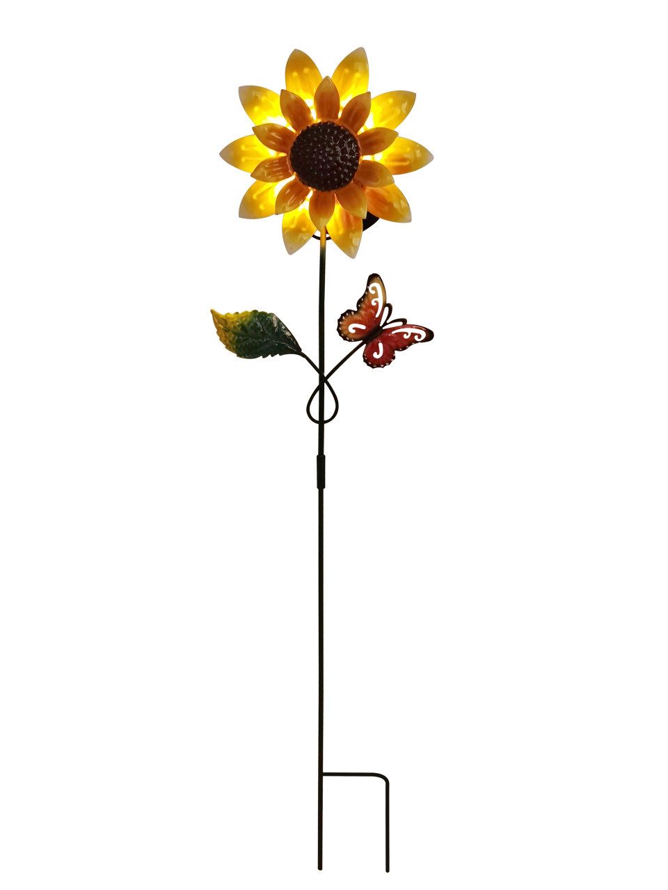 Dapo Außen-Stehlampe Dapo LED Solarstecker Sonnenblume warmweiß