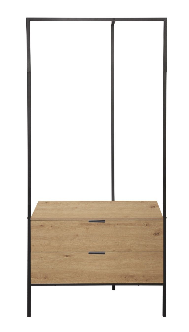 trendteam Schuhschrank Шафиmöbel Kommode Jody, Artisan Oak / schwarz 90 cm