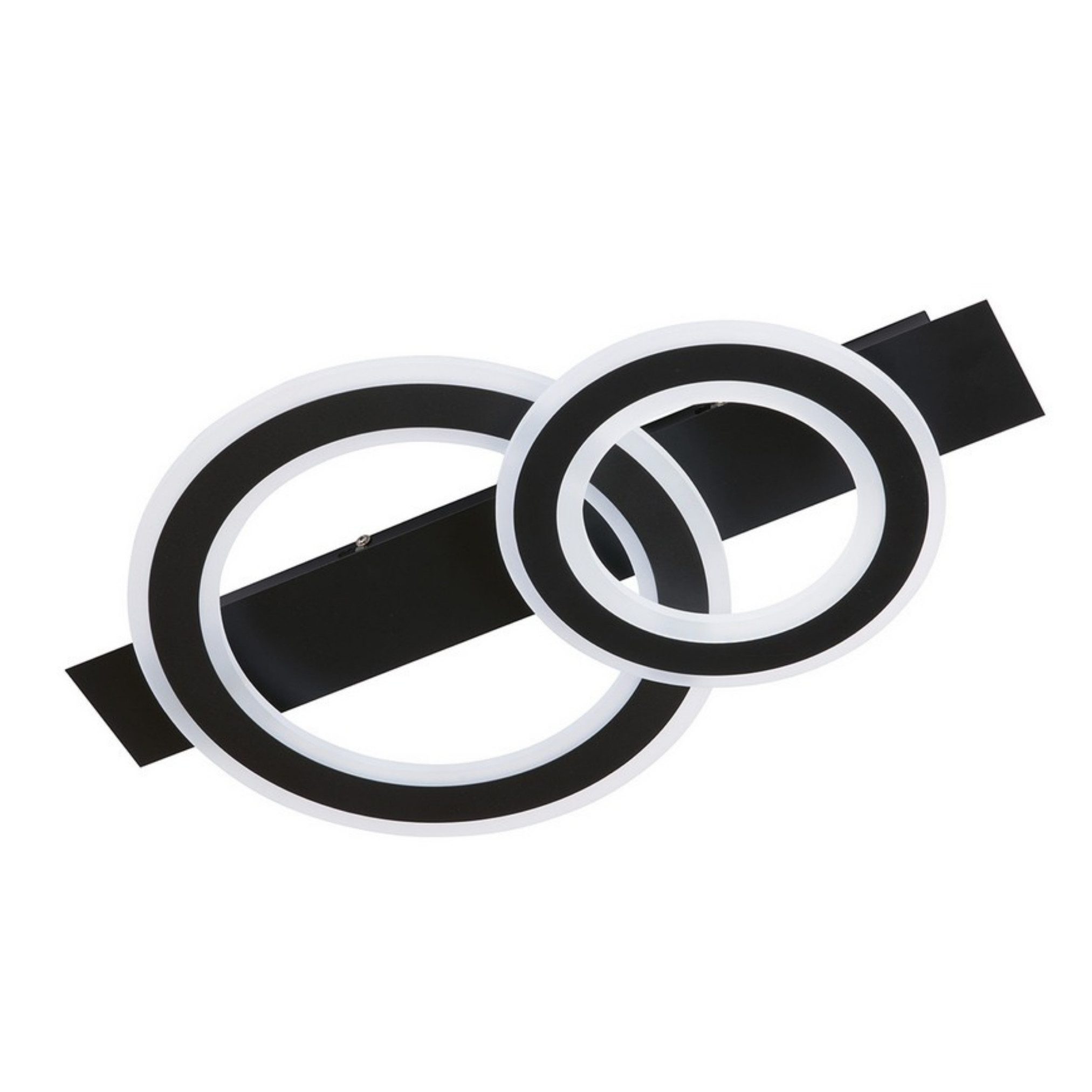 Lichthandel Hoch LED Deckenleuchte modern "Ring-Art" abstraktes Design für Wohnzimmer, Flur, Schlafzimmer, LED fest integriert, 2700 Kelvin - 6500 Kelvin, CCT, flexible Dimmfunktion per Fernbedienung stufenlos