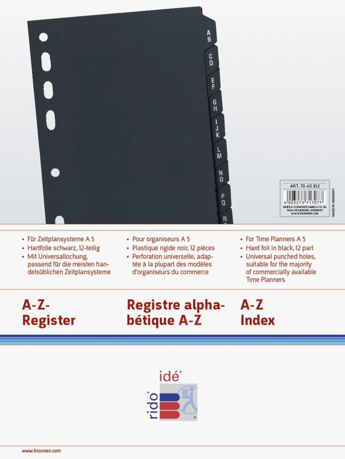 rido ide Terminplaner Adressen- und Telefonregister Timing 1 12 Blatt