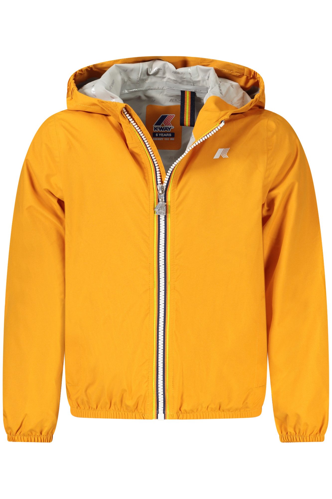 K-Way Outdoorjacke Wasserdichte Sportjacke für Kinder in Orange mit Kapuze