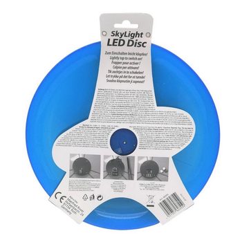 alldoro Wurfscheibe 63018, blaue LED Disc mit 3 blinkenden Lichtern, Ø 27 cm
