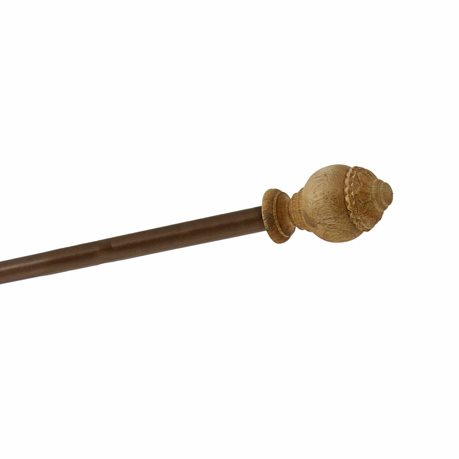 Mirabeau Gardinenstange Gardinenstange Trangé antikbraun, Ø 50 mm, Eisen, Knauf: Mangoholz (mangifera indica), Mangoholz (mangifera indica)