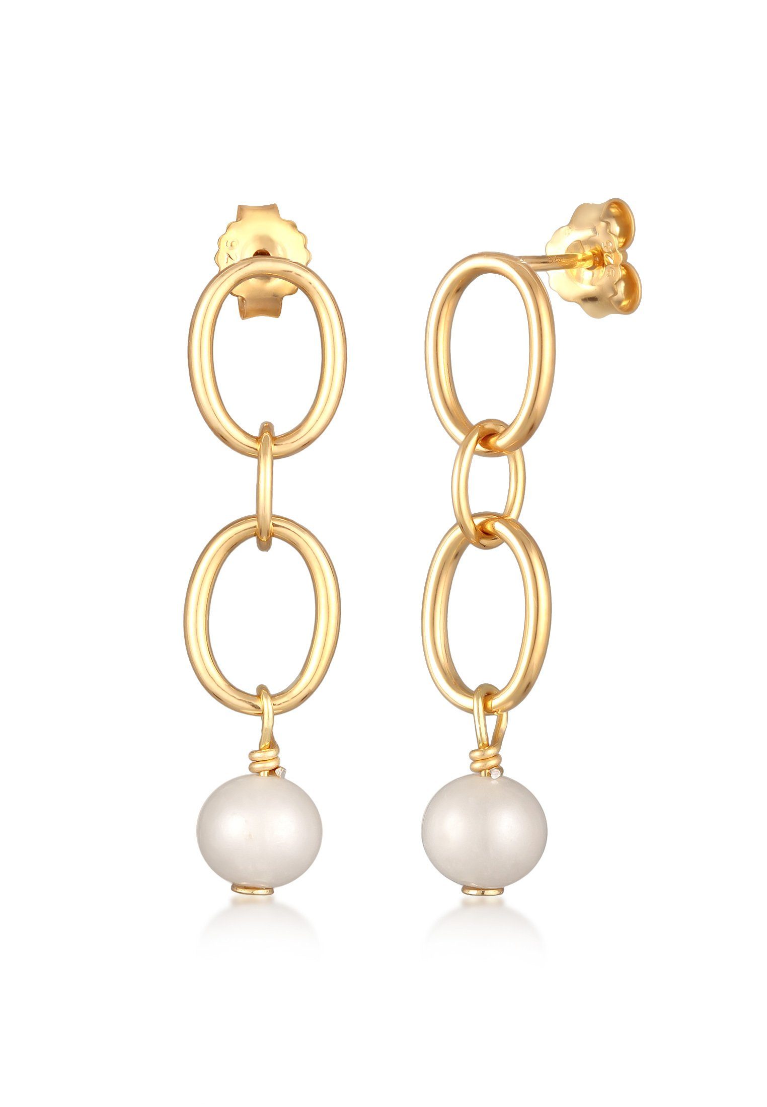 Elli Perlenohrringe Perlen Ohrhänger Glieder Design 925 Silber günstig online kaufen