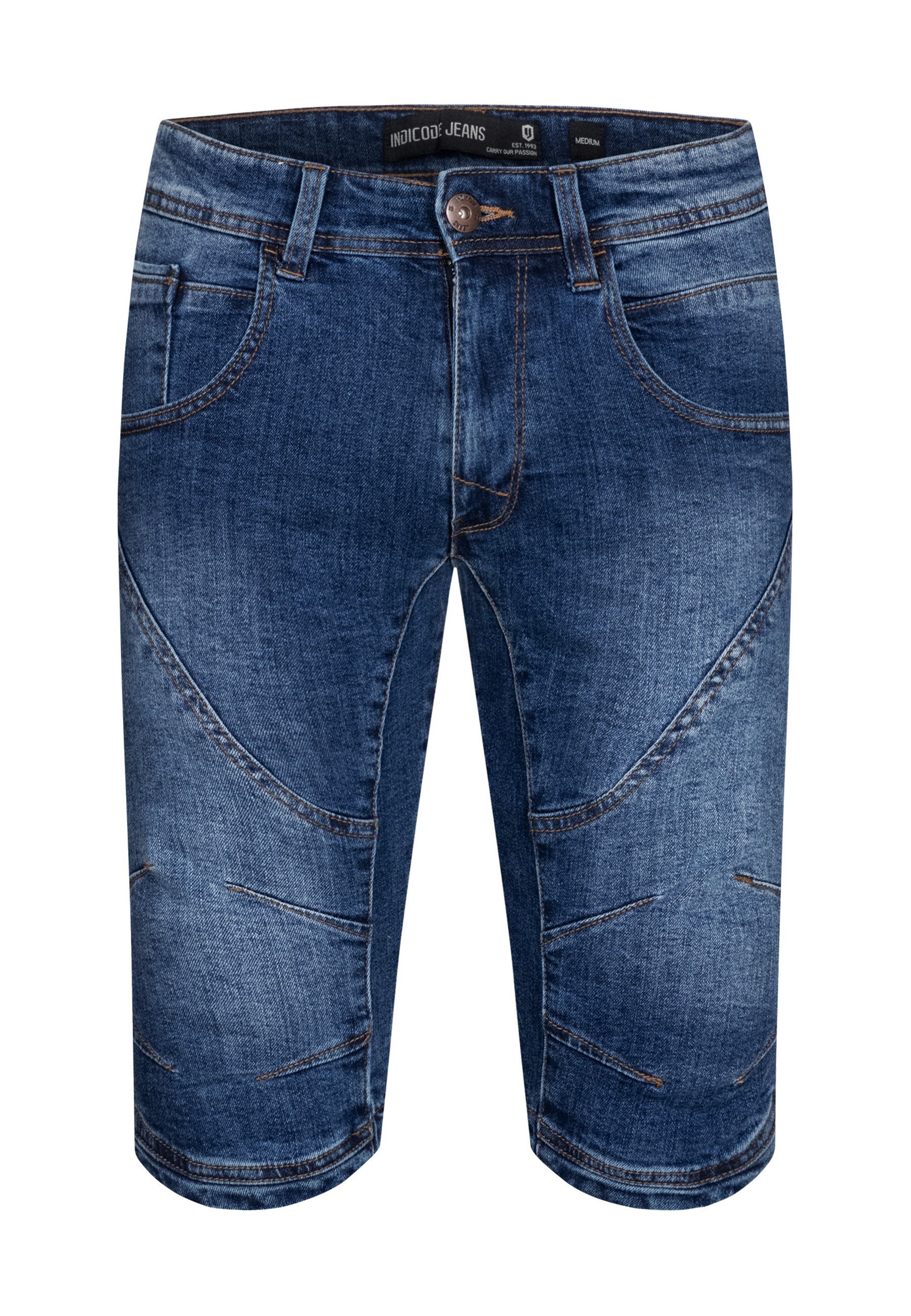 Indicode Jeansshorts Herren Leon Jeans Shorts Herrenshorts Denimshorts mit günstig online kaufen