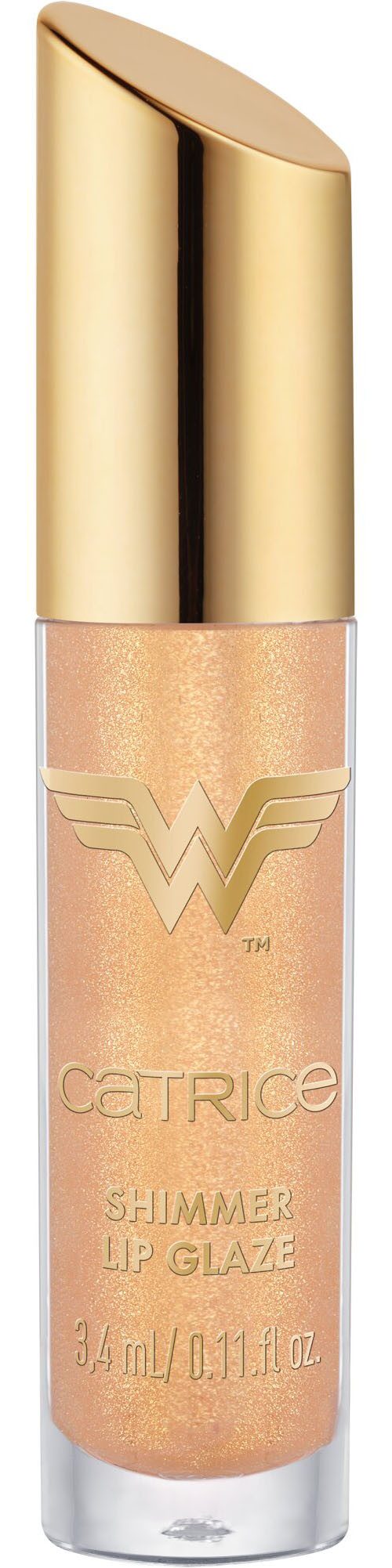 Catrice Lipgloss Wonder Woman Shimmer Lip Glaze, 3-tlg., Hochglanz-Mix aus Lippenöl und Gloss, pflegt und spendet Feuchtigkeit.