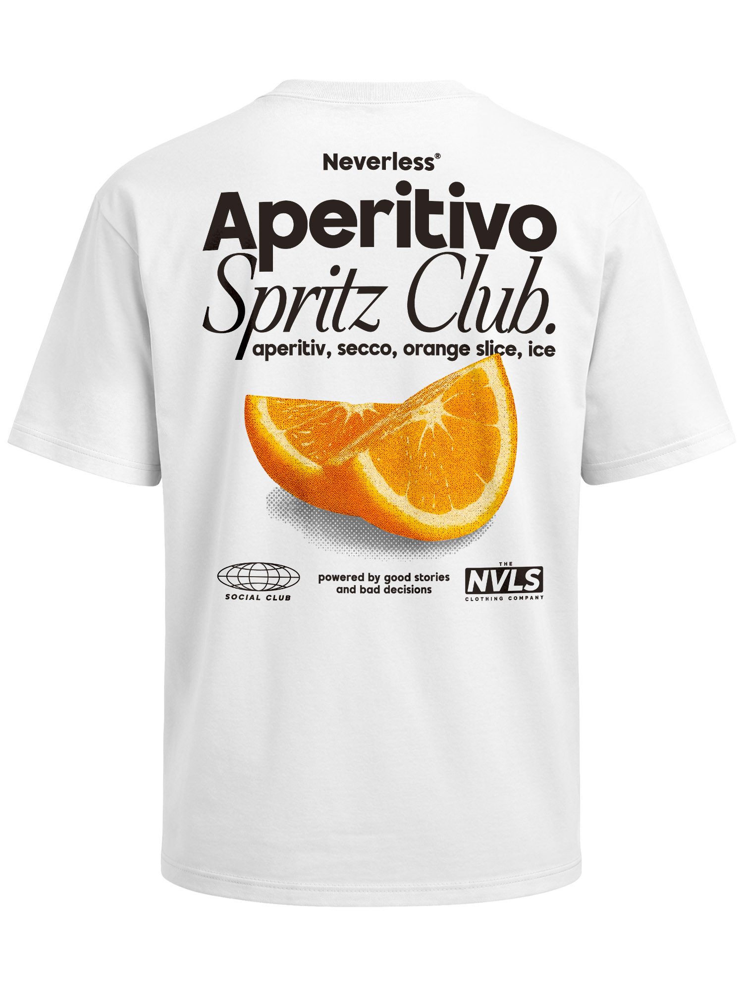 Neverless Neverless Oversize-Shirt Herren T-Shirt - Aperitivo - Oversized Relaxed Fit Sommer Fashion mit Print
