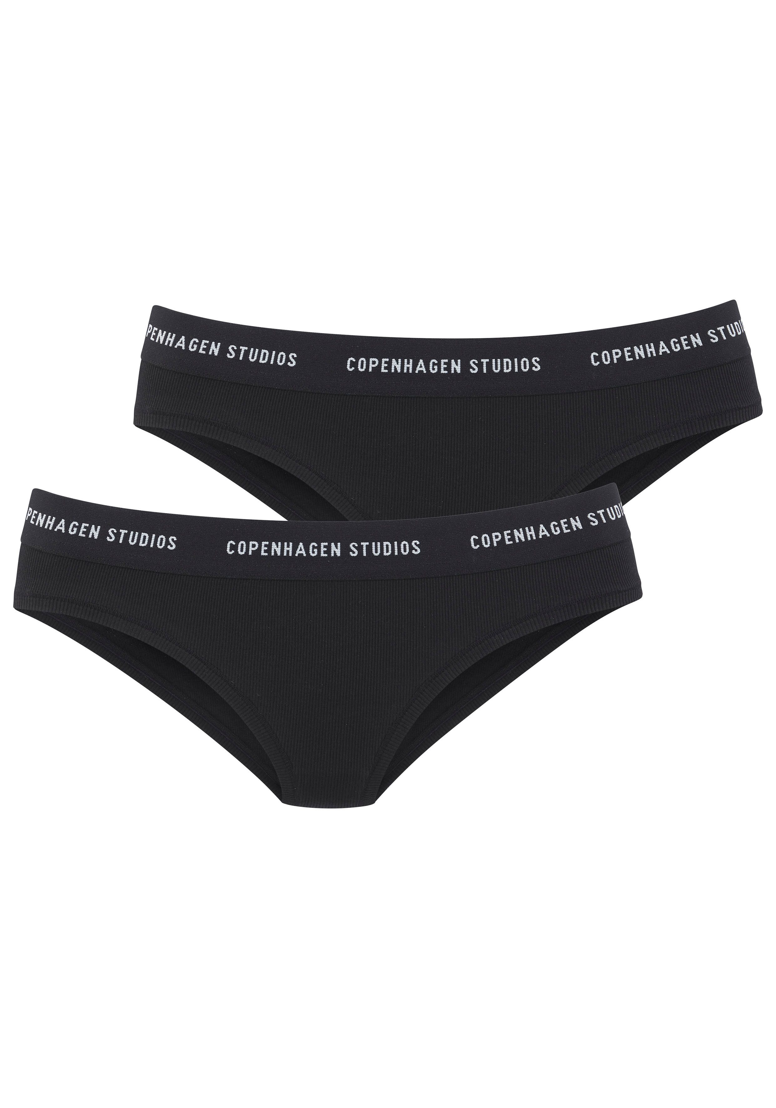 Copenhagen Studios Bikinislip mit softem Logobund (2er-Pack) aus gerippter günstig online kaufen