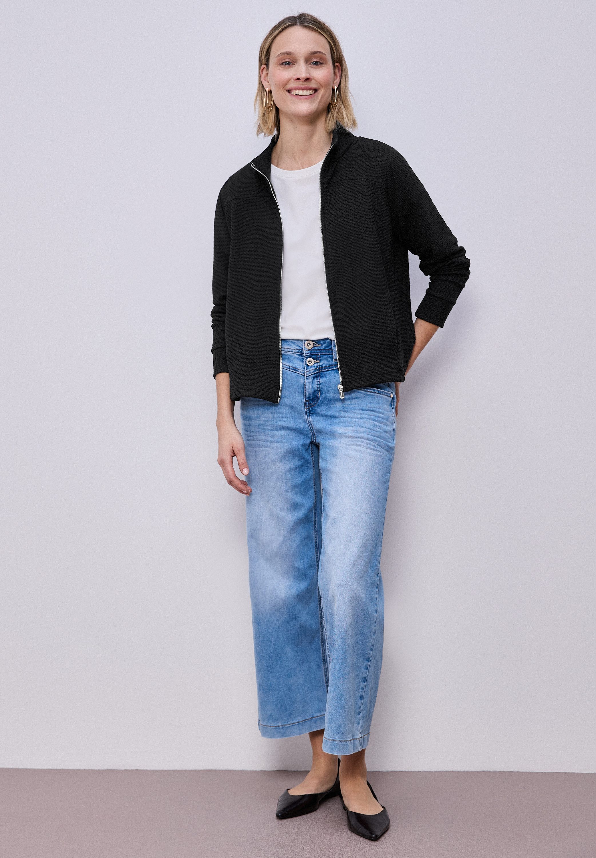 STREET ONE Cardigan mit Turtleneck