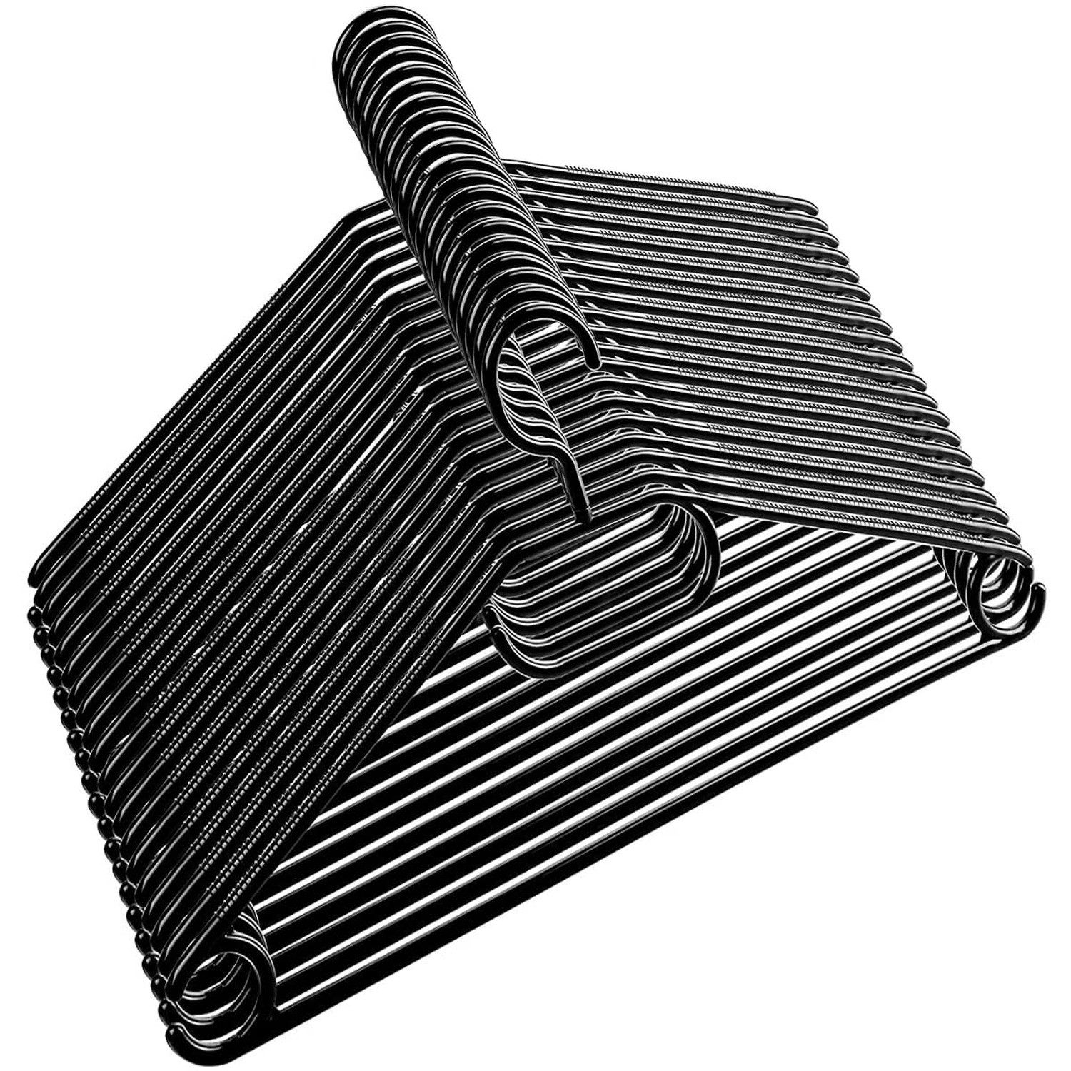 Centi Mehrfach-Kleiderbügel Schmale Kleiderbügel schwarz drehbarer Haken, platzsparend Länge ca. 41 cm