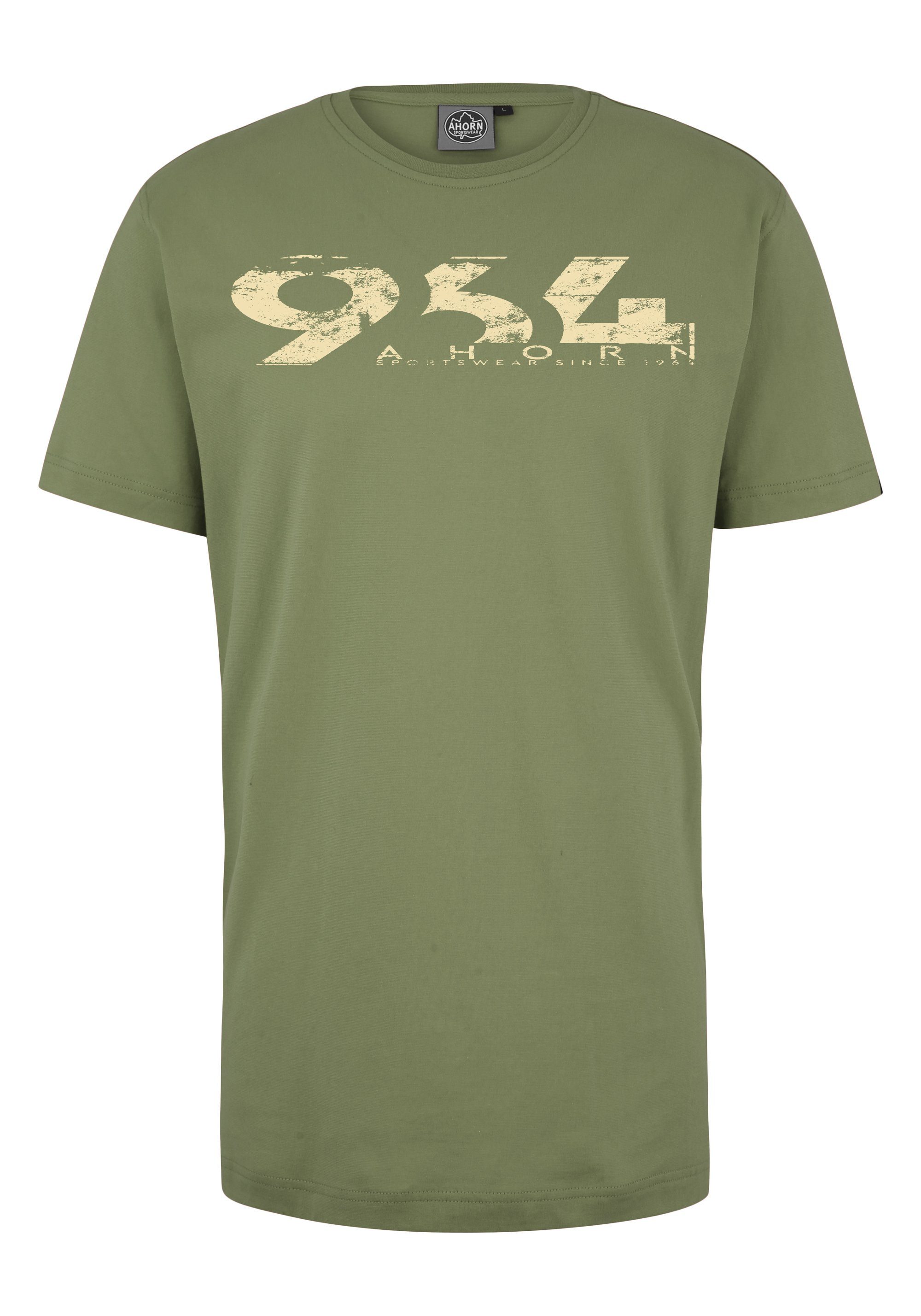 AHORN SPORTSWEAR T-Shirt 964_EGGSHELL mit modischem Print grün