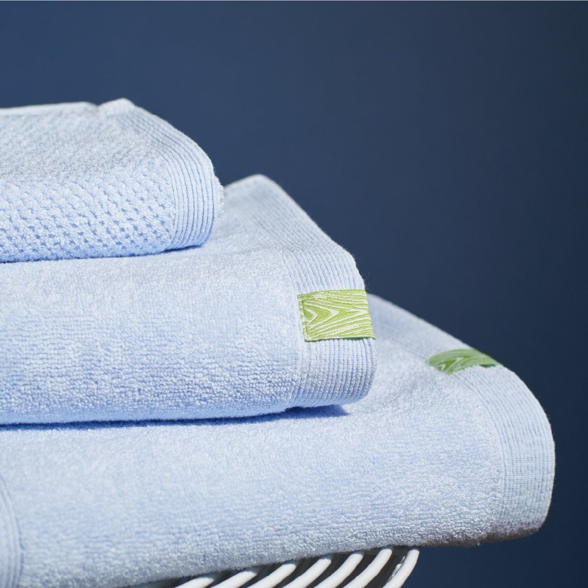 fair Daily schnell, Set, Sky umweltfreundlich, bleibt The Kushel hergestellt Blue Handtücher weich, trocknet
