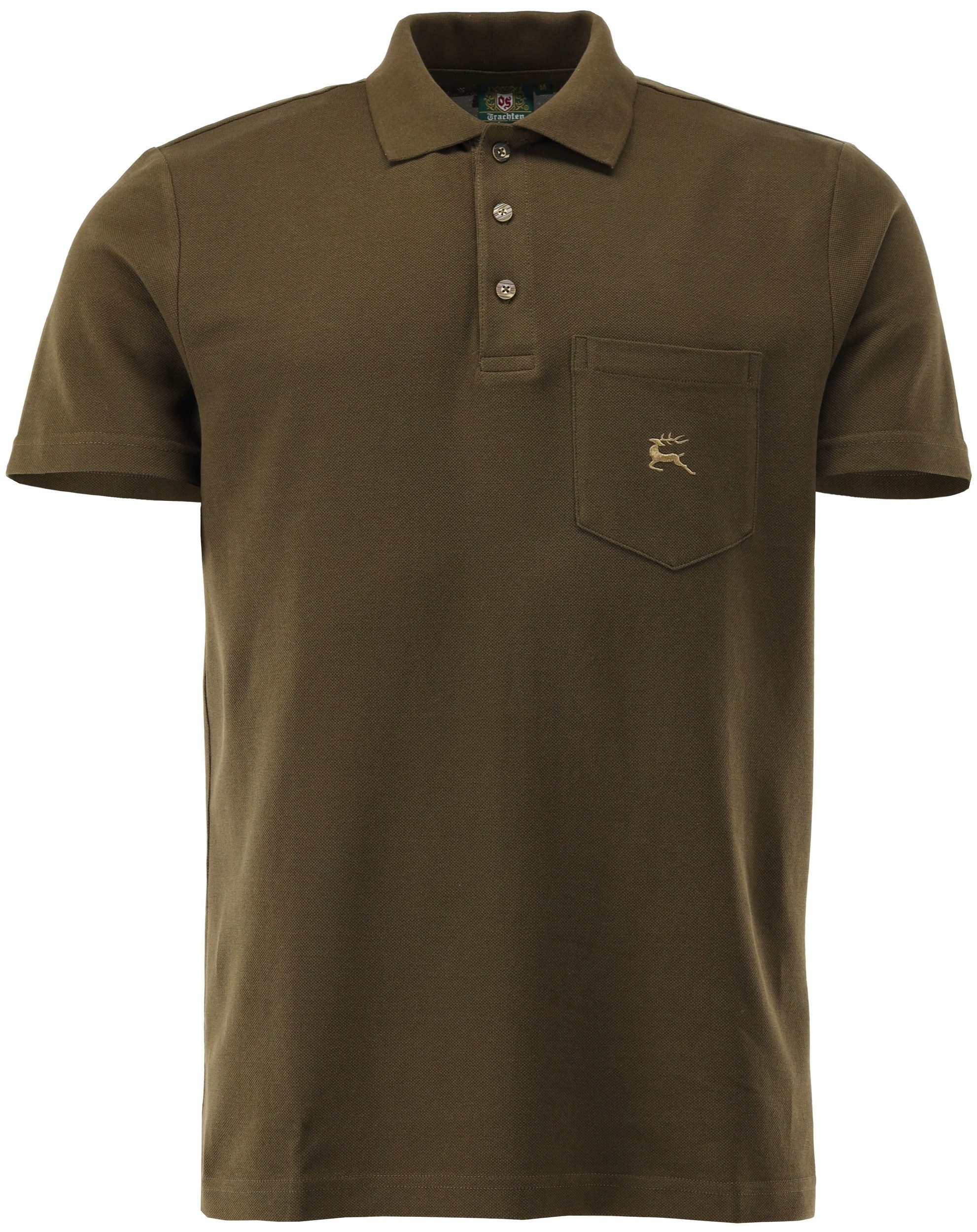 orbis Poloshirt Polo-Shirt "Hirsch" T-Shirt Oliv/grün günstig online kaufen