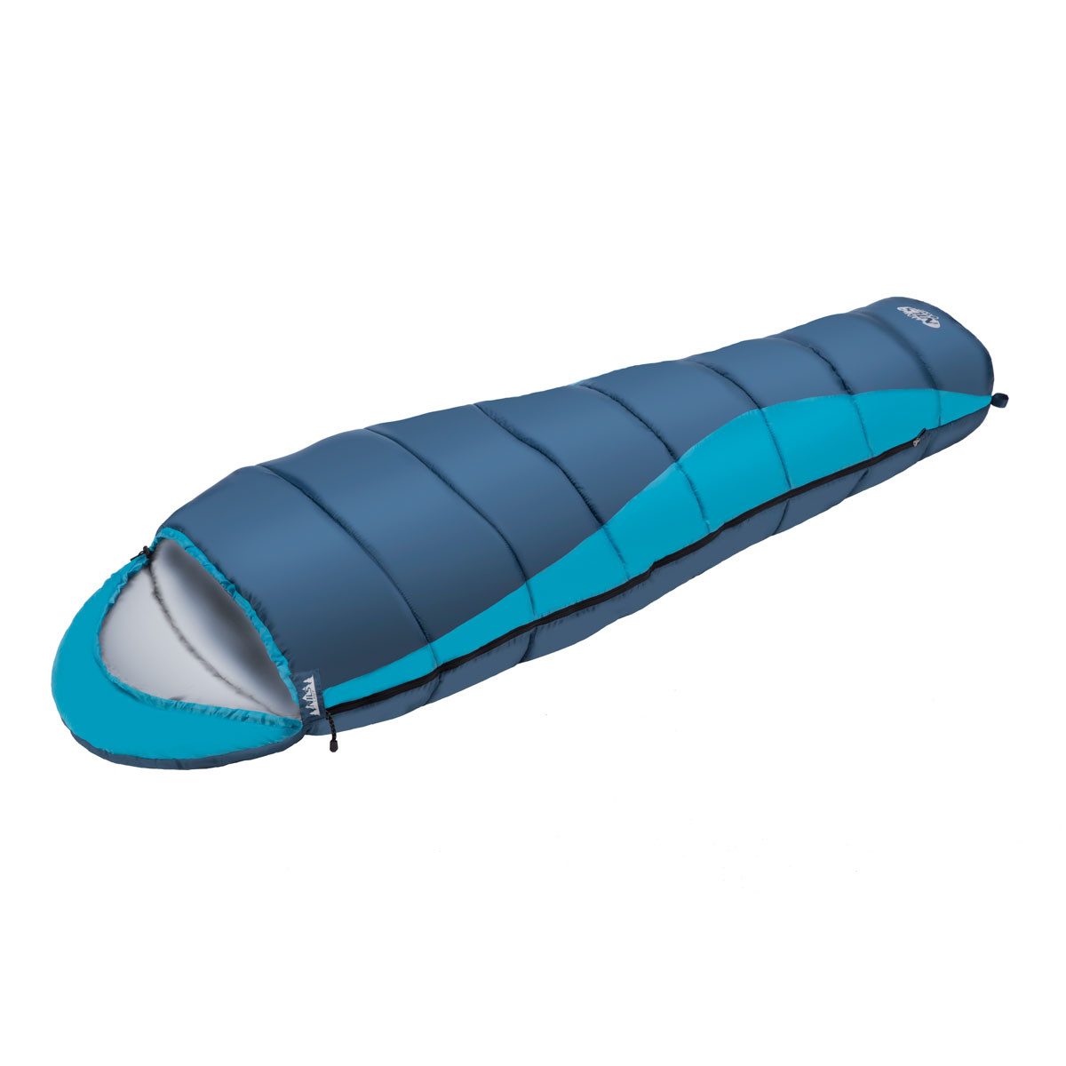 NILS CAMP Mumienschlafsack dicker Schlafsack Grau/Blau günstig online kaufen