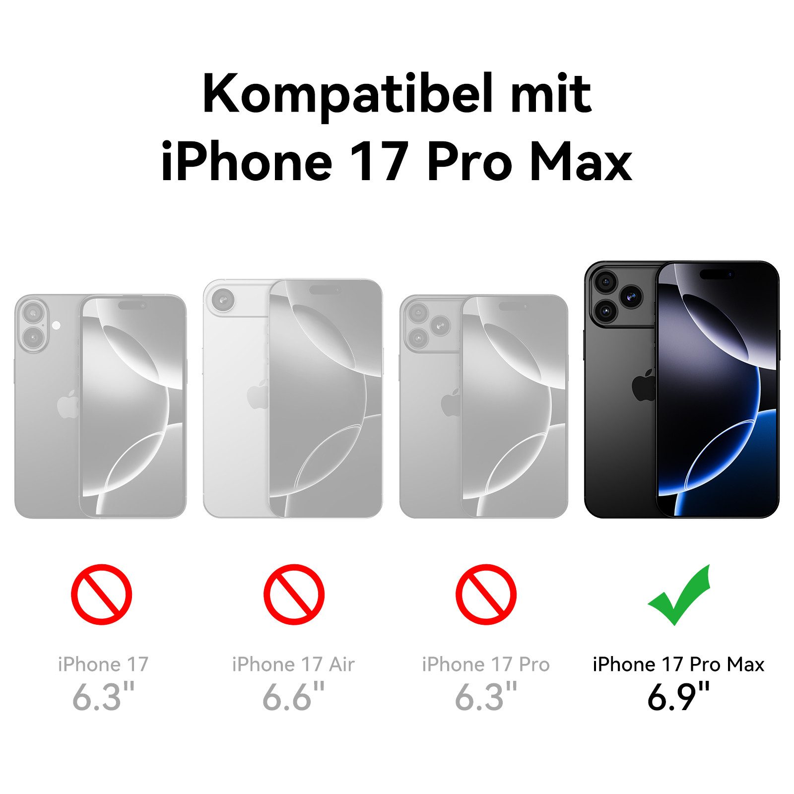 Joysaf Schutzfolie Panzerglas für iPhone 17 & 16, 10H Härte Schutzfolie, Displayschutz, (iPhone 17 Pro Max/ iPhone 17 Pro/ iPhone 17 Air/ iPhone 17/ iPhone 16 Pro Max/ iPhone 16 Pro/ iPhone 16 Plus/ iPhone 16, HD- Panzerglasfolie, blasenfrei Displayschutzfolie), 3 Schutzglas + 1 Montagerahmen, Premium Panzerfolie