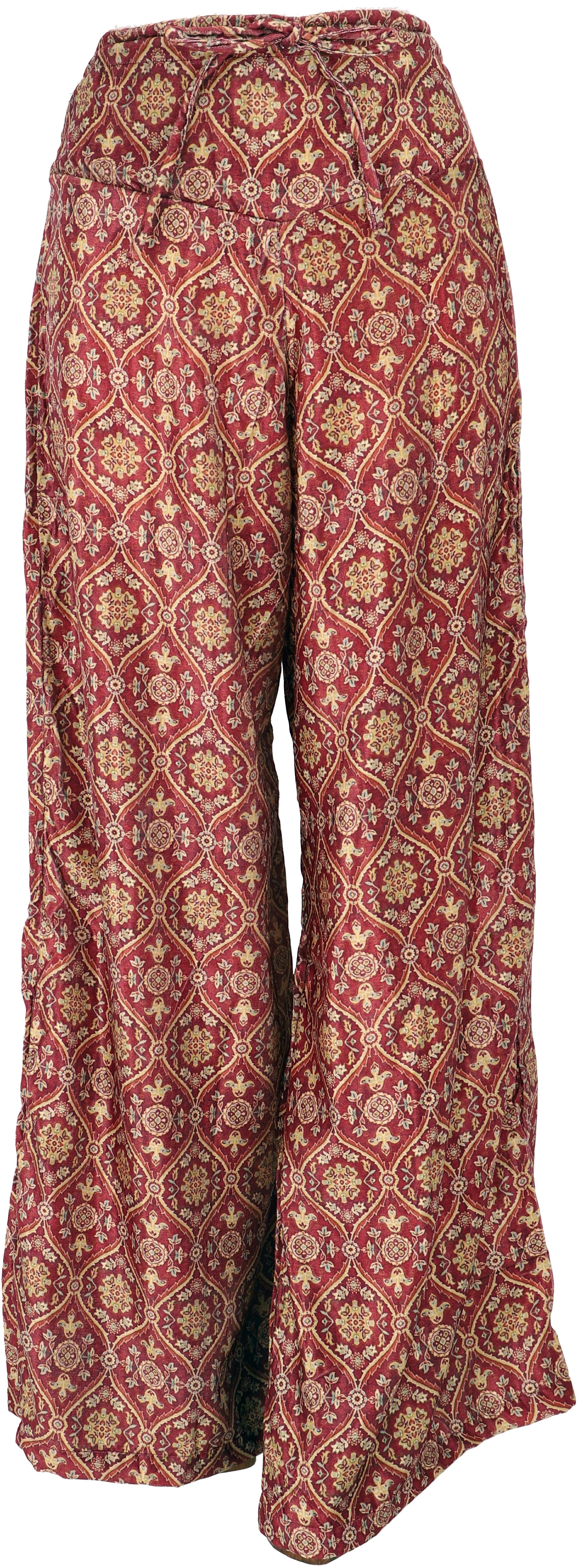Guru-Shop Relaxhose Weite Samt Marlenehose, hochgeschnittene günstig online kaufen