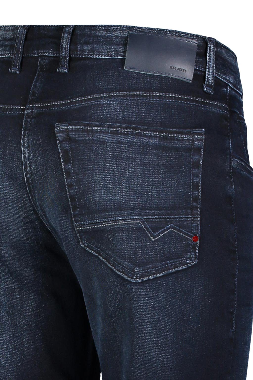 H793 authentic MAC 5-Pocket-Jeans Pipe black blue wash Arne