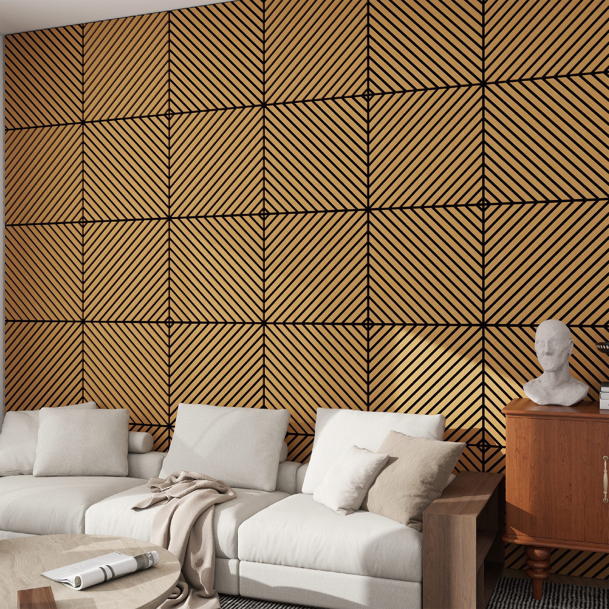 neu.holz 3D Wandpaneel, BxL: 60x60 cm, günstig online kaufen