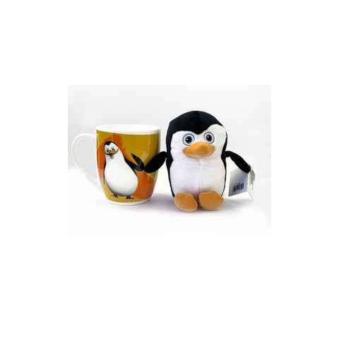 DreamWorks Tasse Keramik 300ml + Plüschtier Skipper Pinguin little Dreamers GeschenkSet, 2-teilig